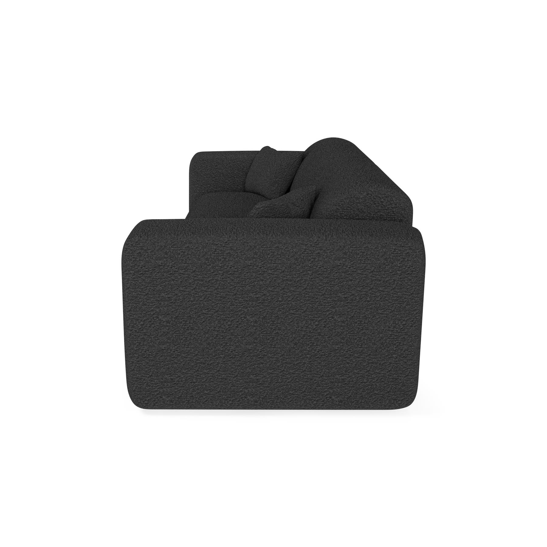 Express slaapbank dunlopillo 140cm zwart bouclette stof