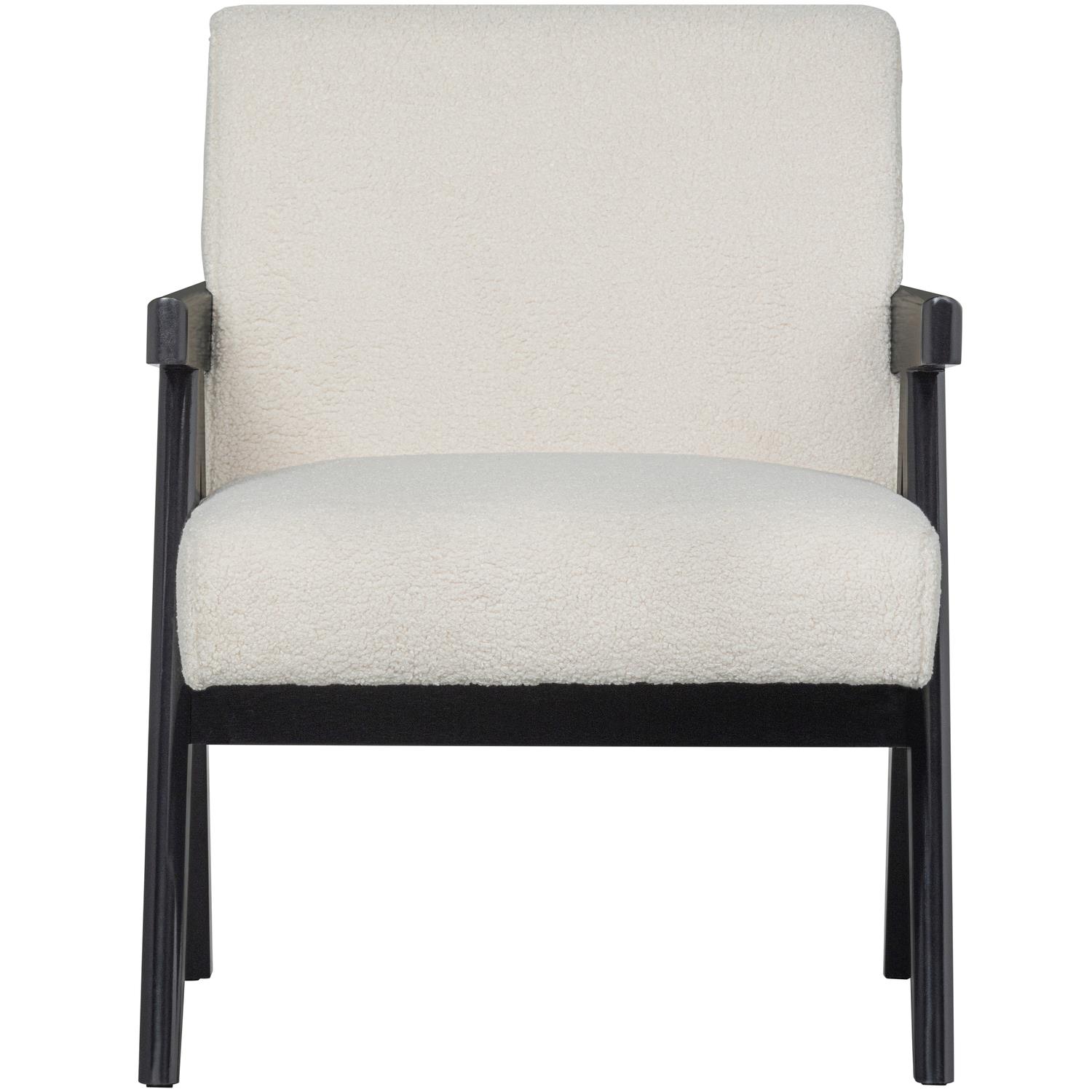 WOOOD Lowie Fauteuil - Polyester - Naturel|Zwart - 79x60x79