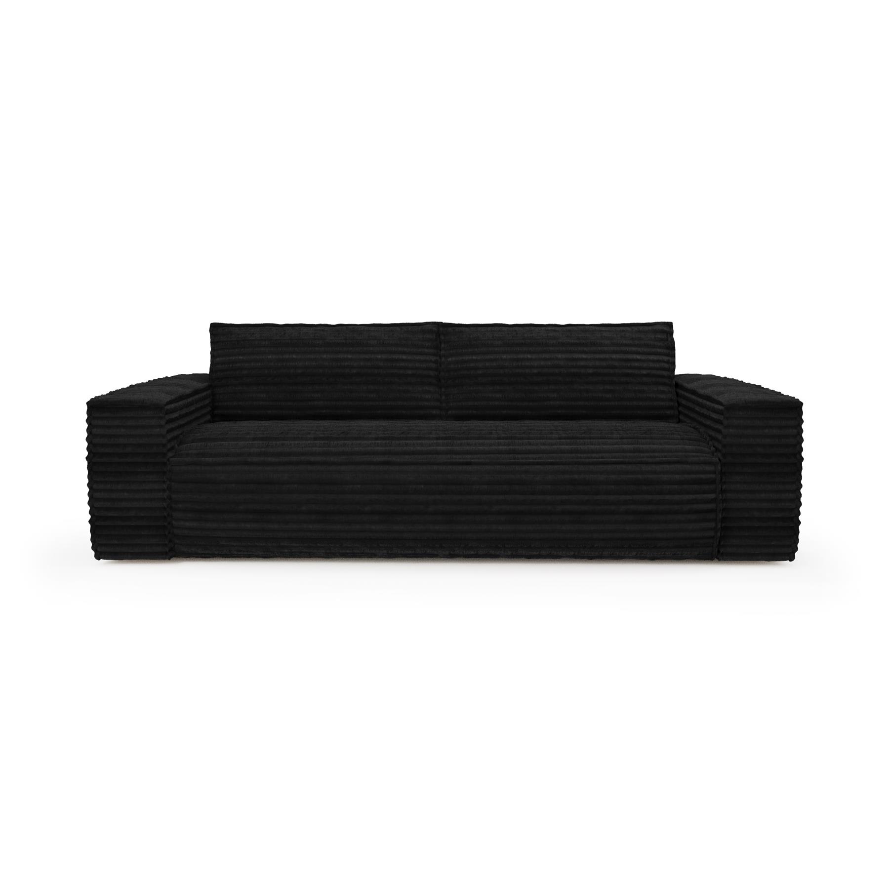 Express slaapbank dunlopillo XXL zwart ribfluweel 160cm