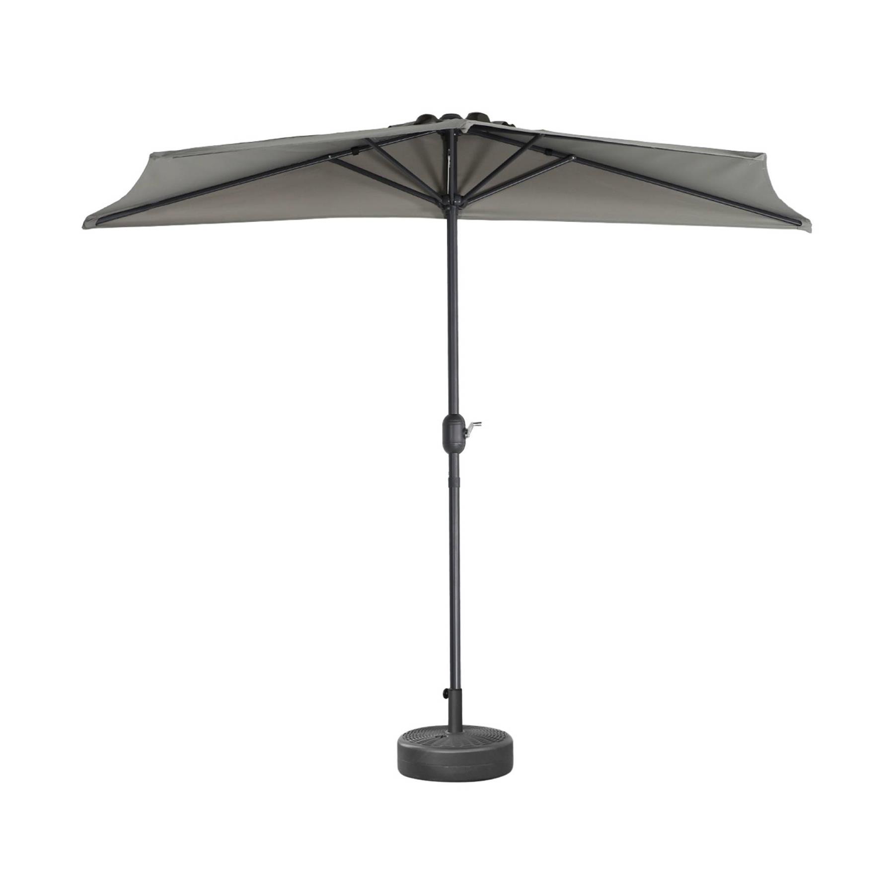 sweeek - Halve parasol voor balkon 2,5m met centrale mast