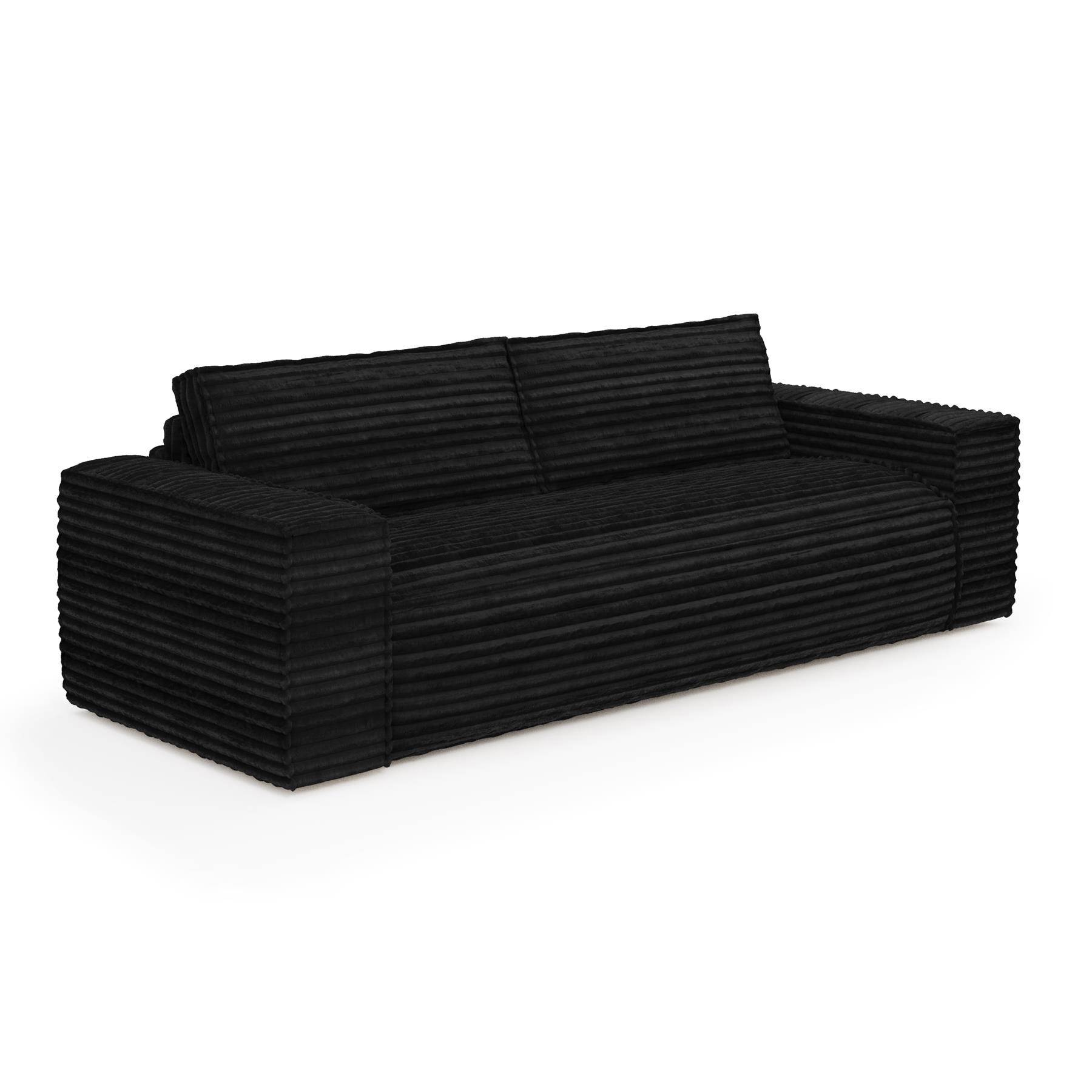 Express slaapbank dunlopillo XXL zwart ribfluweel 160cm