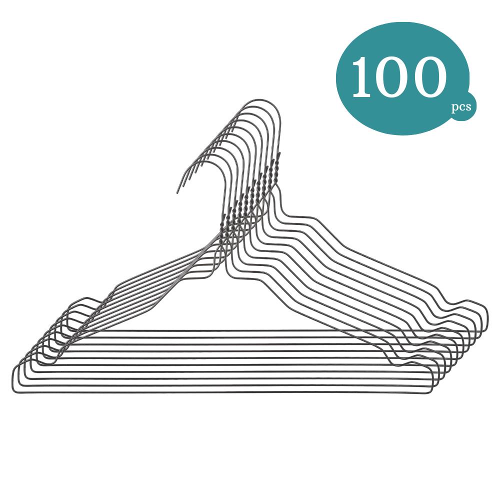 Nordix Kledinghangers set 100 stuks Metaal Zwart Draadhanger Kleerh...