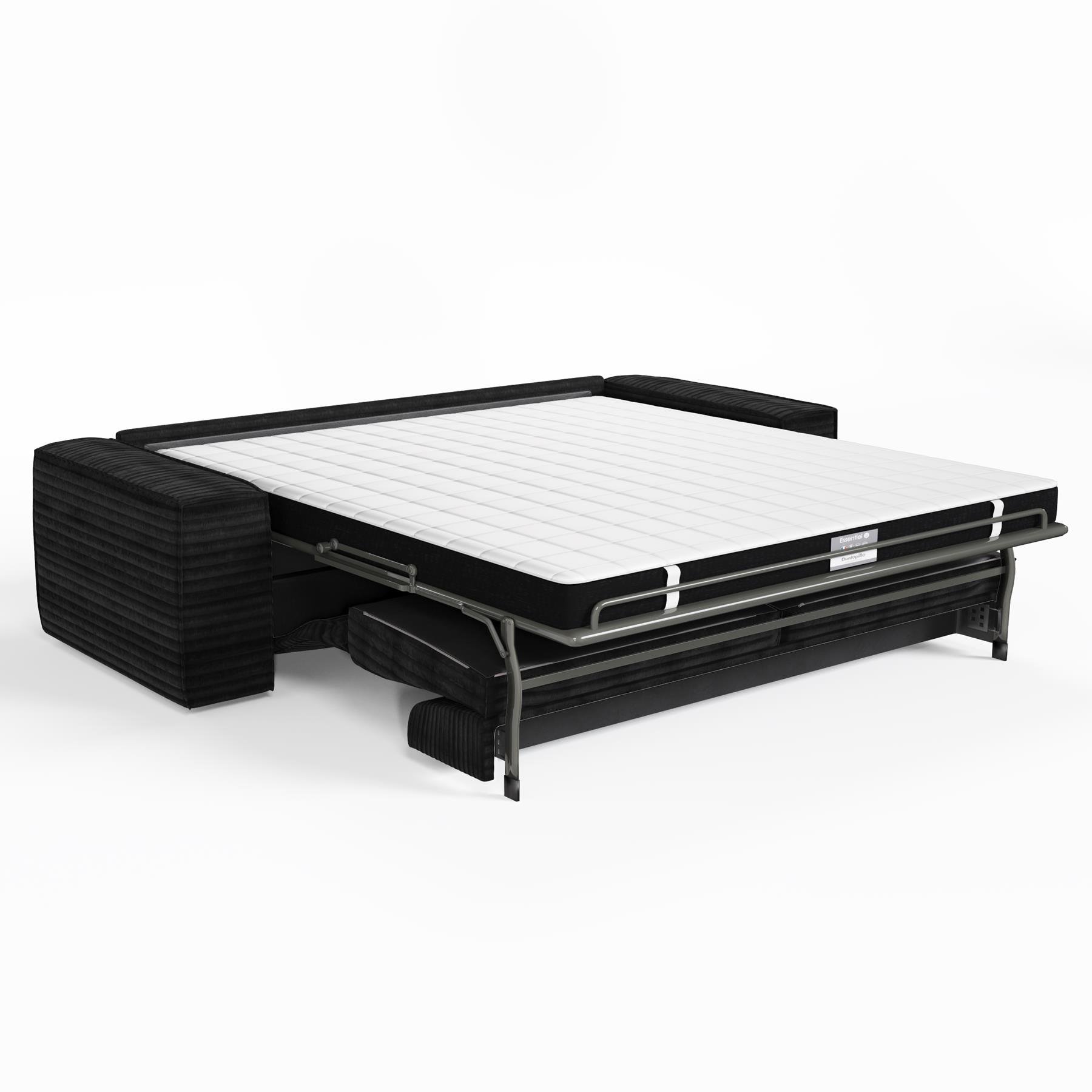 Express slaapbank dunlopillo XXL zwart ribfluweel 160cm