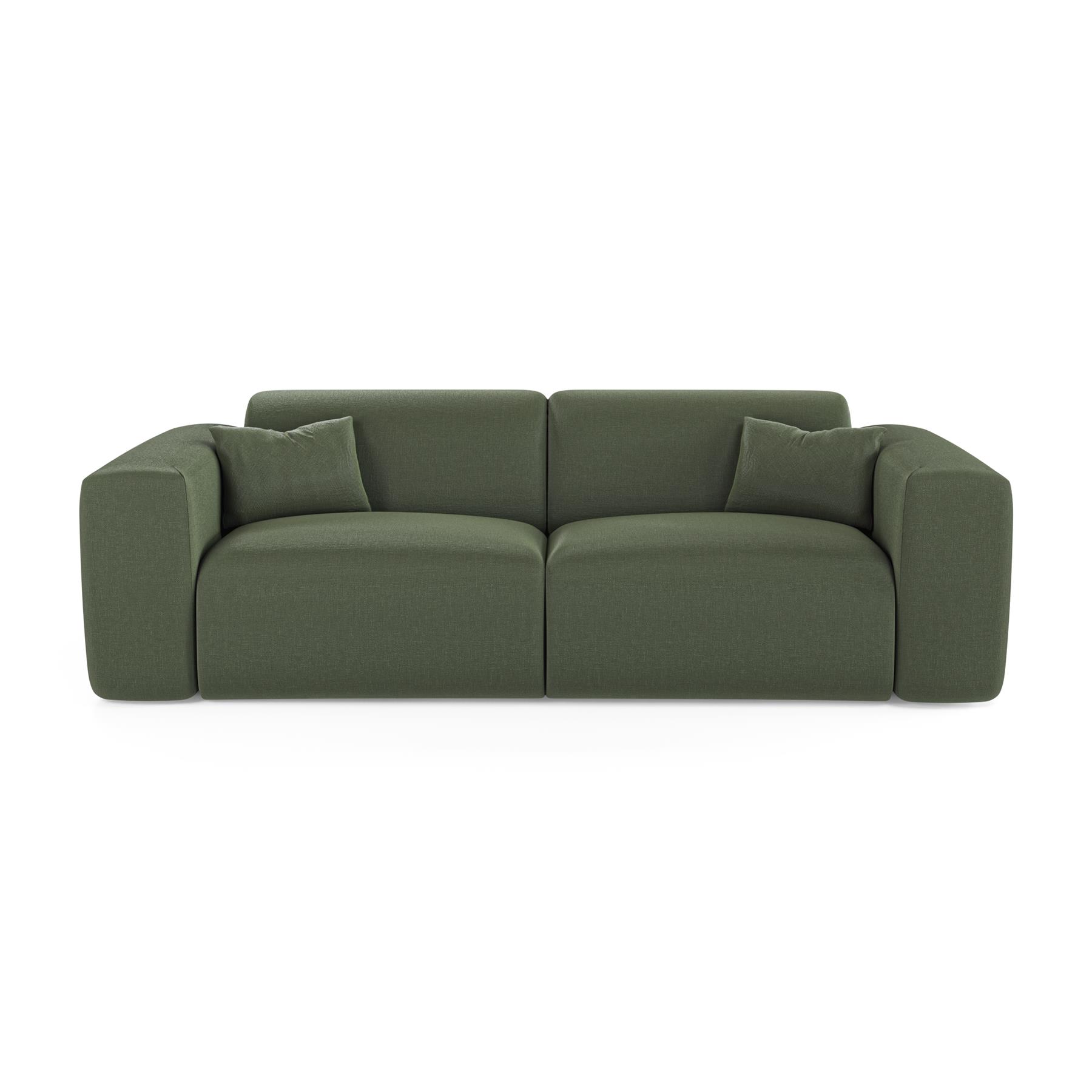 Express slaapbank dunlopillo 160cm olijfgroen geweven stof