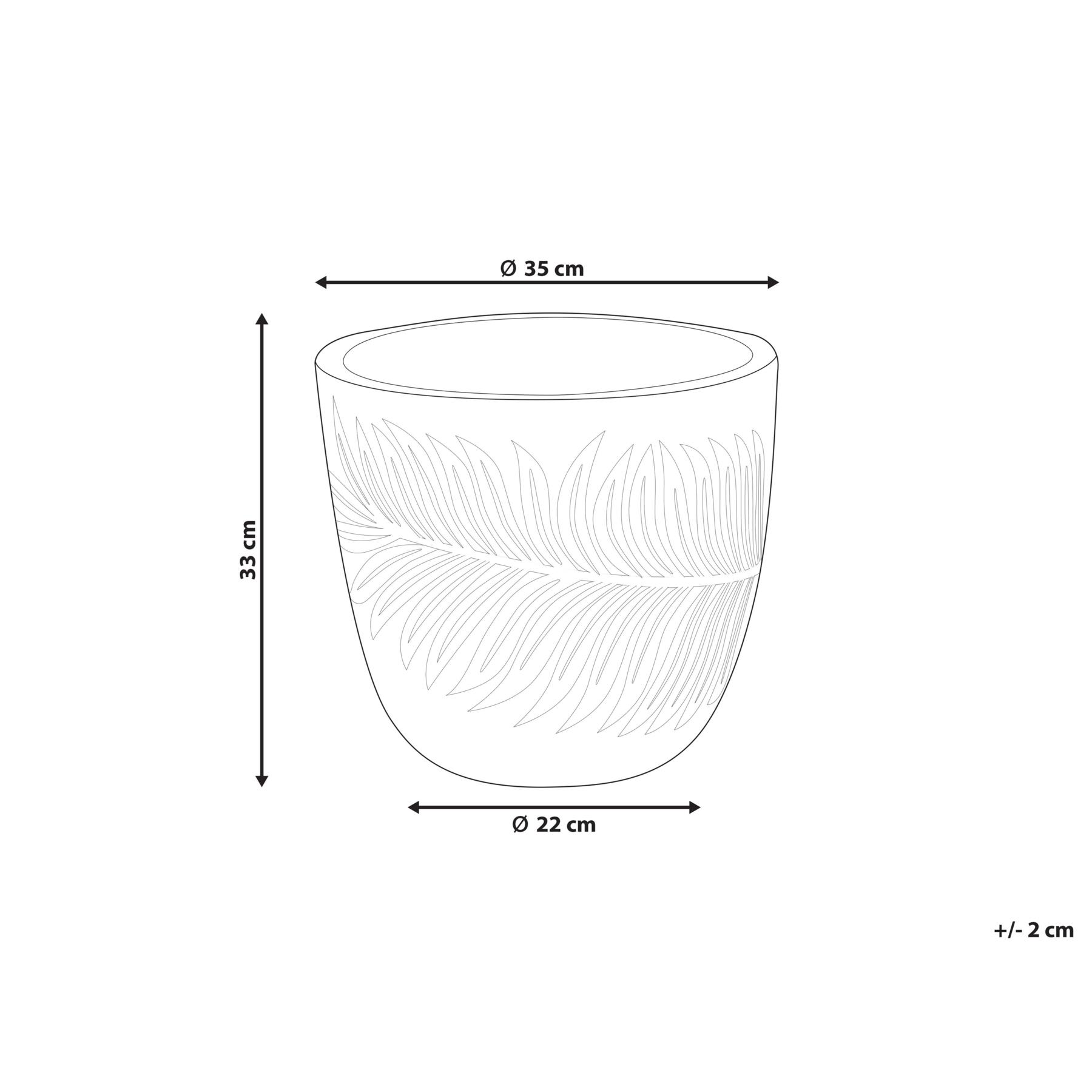 Beliani - FTERO - Bloempot - Wit - 35 x 35 x 33 cm - Kleivezel