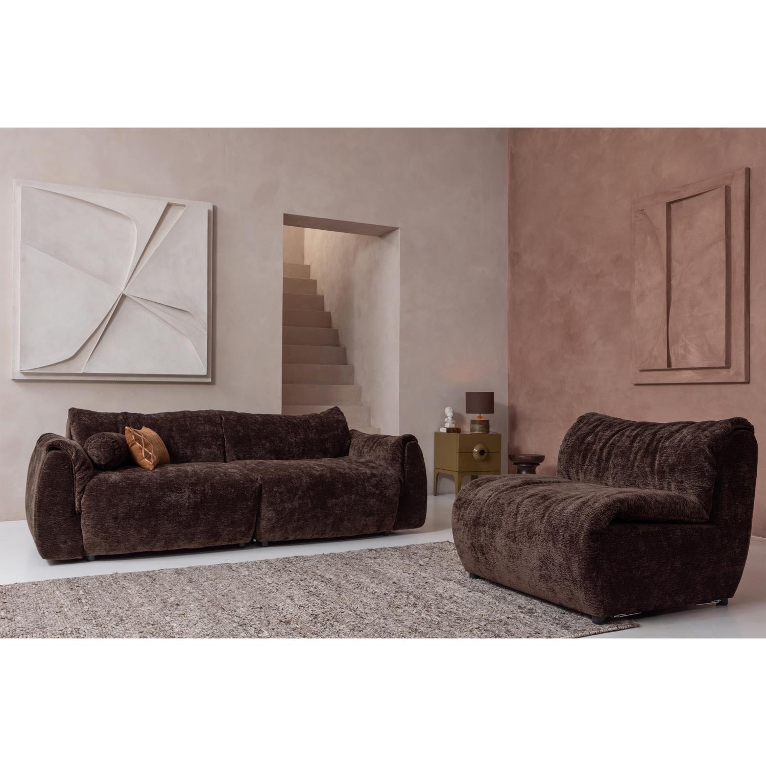 WOOOD vloerkleed Efia - Wol - Bruin Melange - 170x240 cm