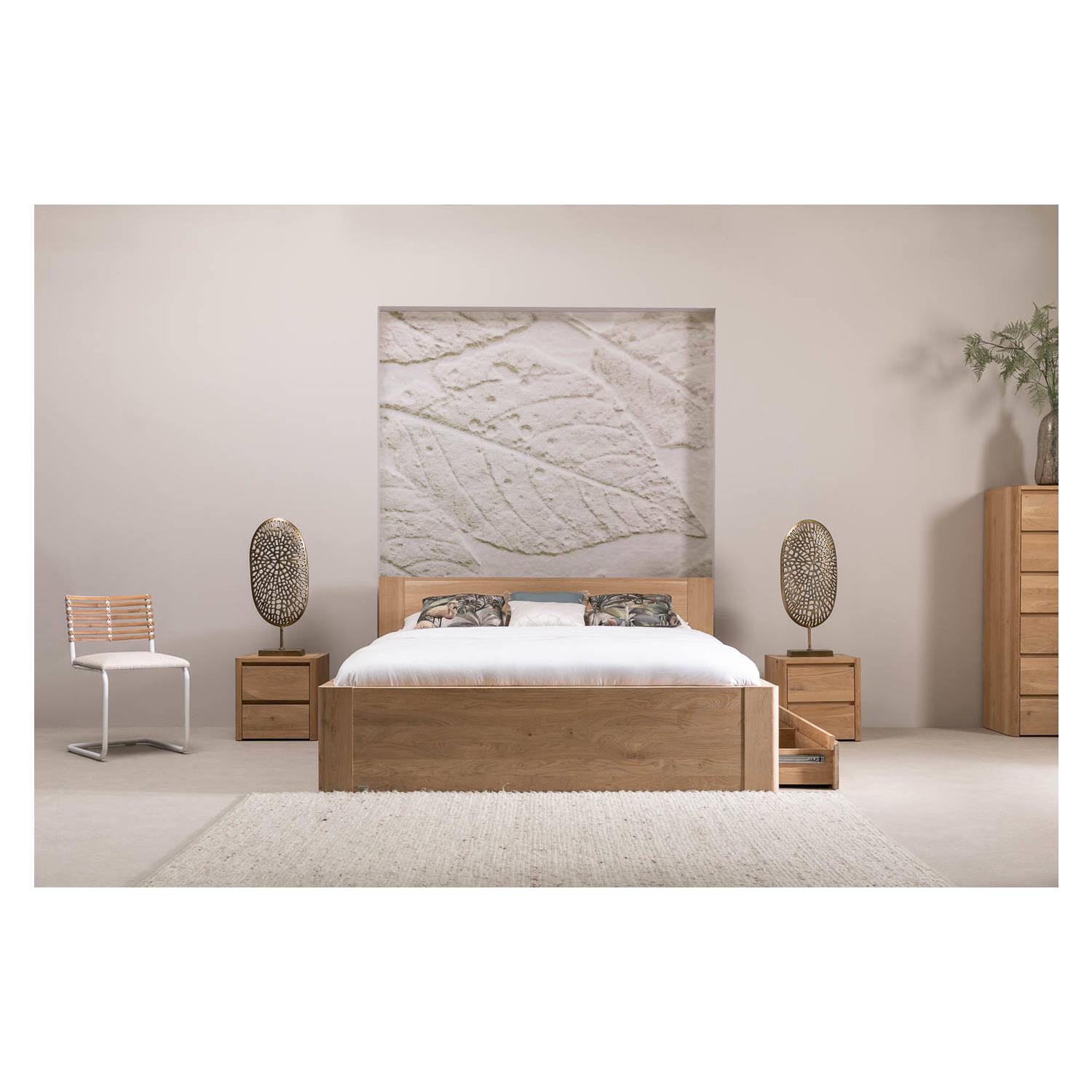 Goossens Bedframe Bibi - 140 x 200 - Eiken naturel - Hout