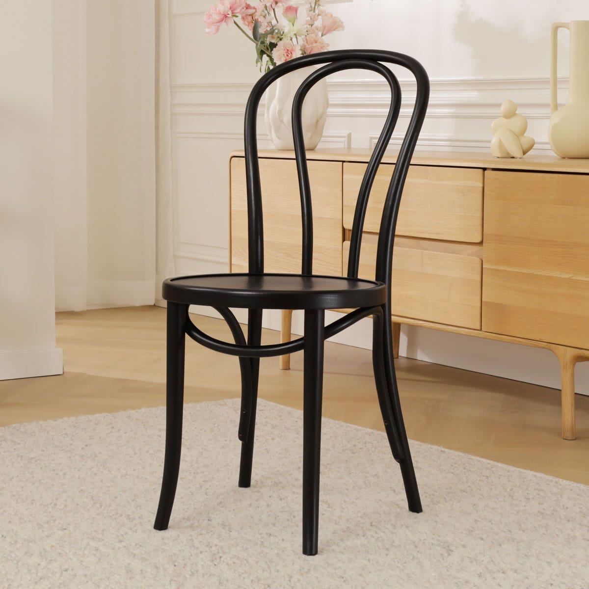 Fameg Vienna Thonet No.18 Houten Bistrostoel Zwart