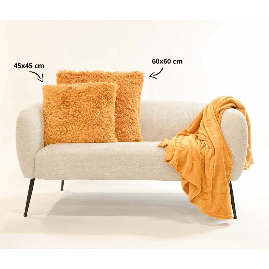 Dutch Decor kussenhoes FLUFFY - 45x45 cm Golden Glow