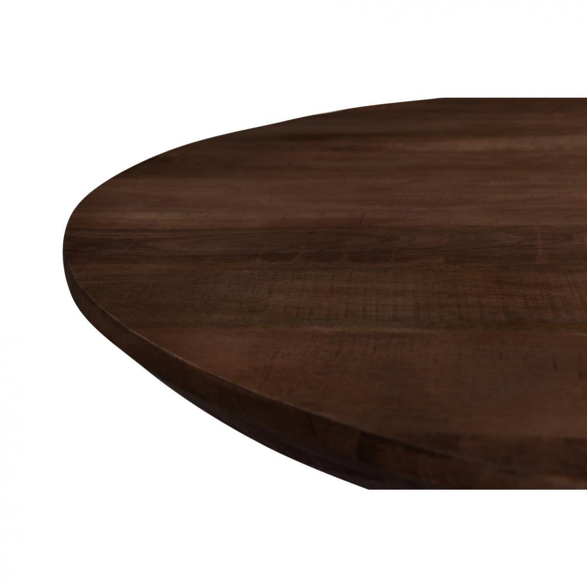 Livingfurn - Eetkamertafel Jesper Round Brown 120cm - Mangohout