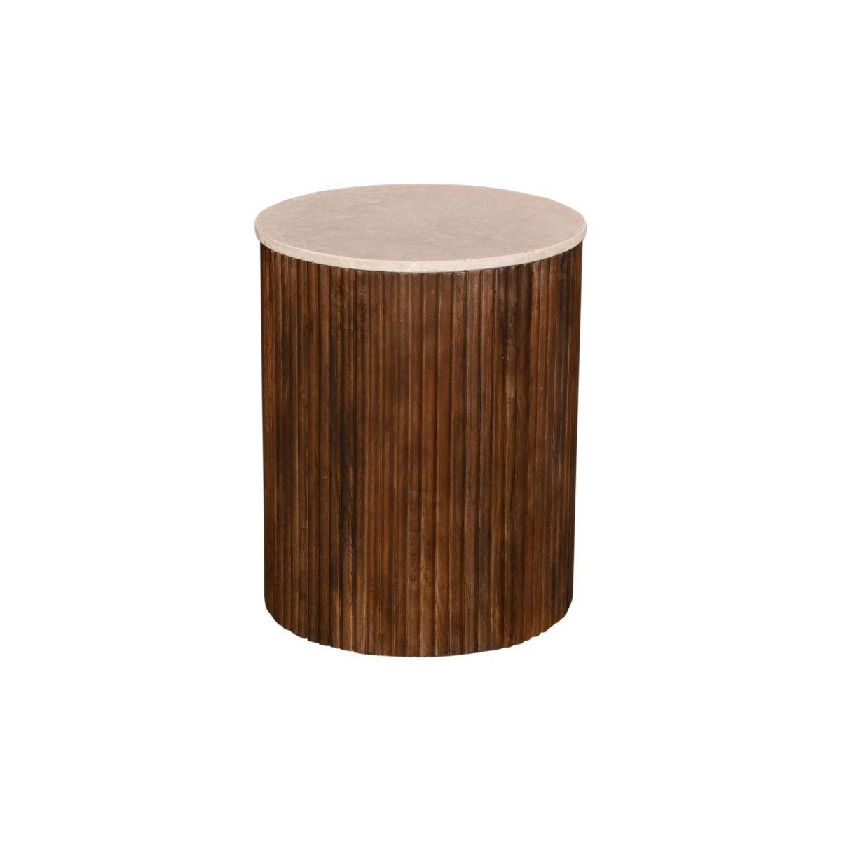 Giga Meubel - Salontafel Marmer Donkerbruin - Set Van 2 - 70cm - Davi