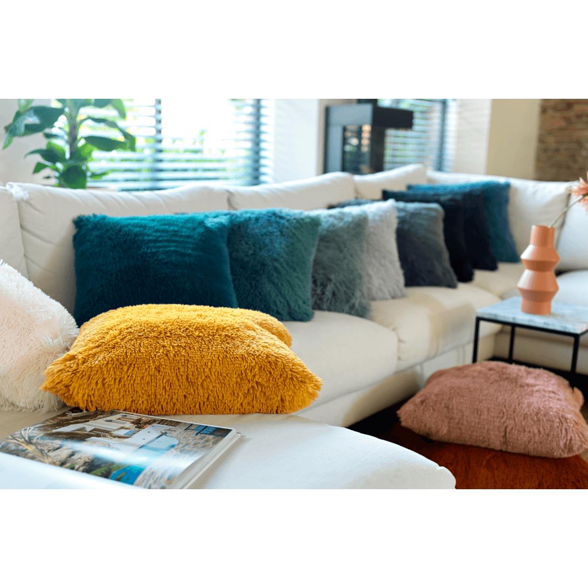Dutch Decor kussenhoes FLUFFY - 45x45 cm Golden Glow