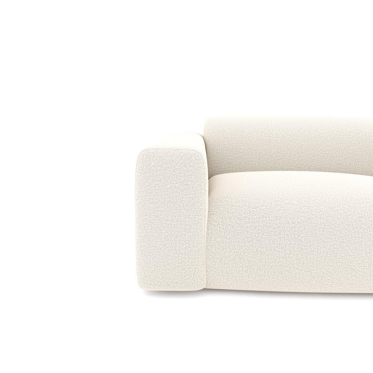 4-zitsbank in crème bouclette stof 240cm