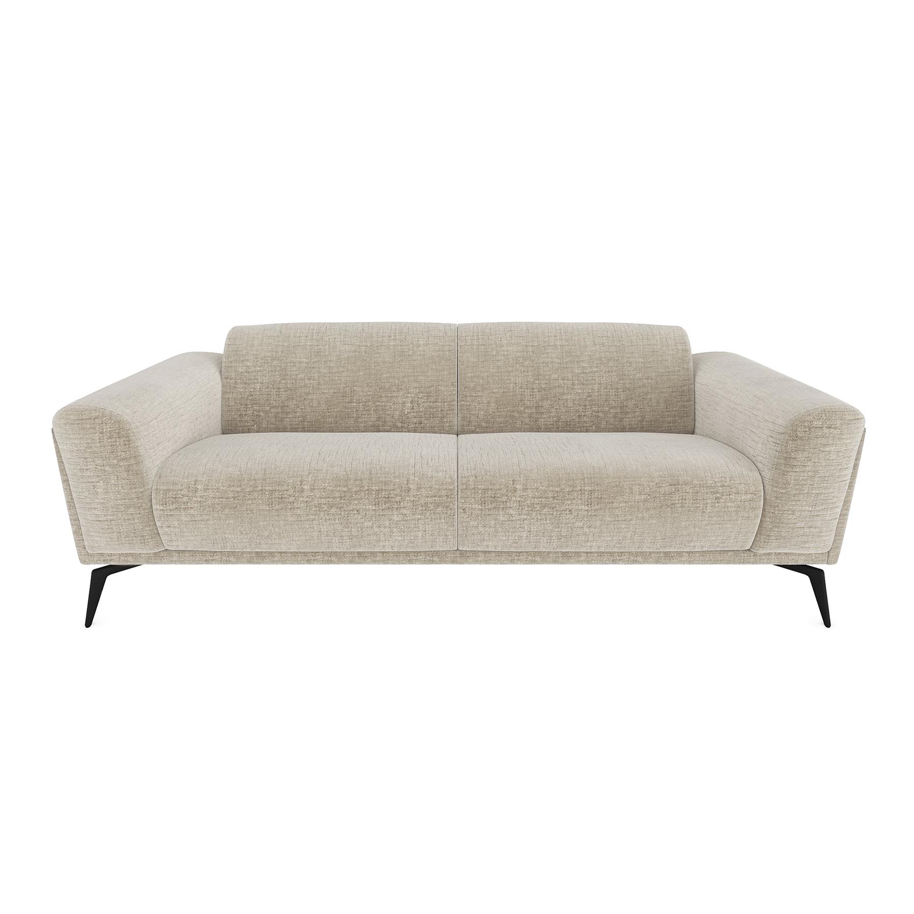 3-zitsbank in beige fluweel 220cm