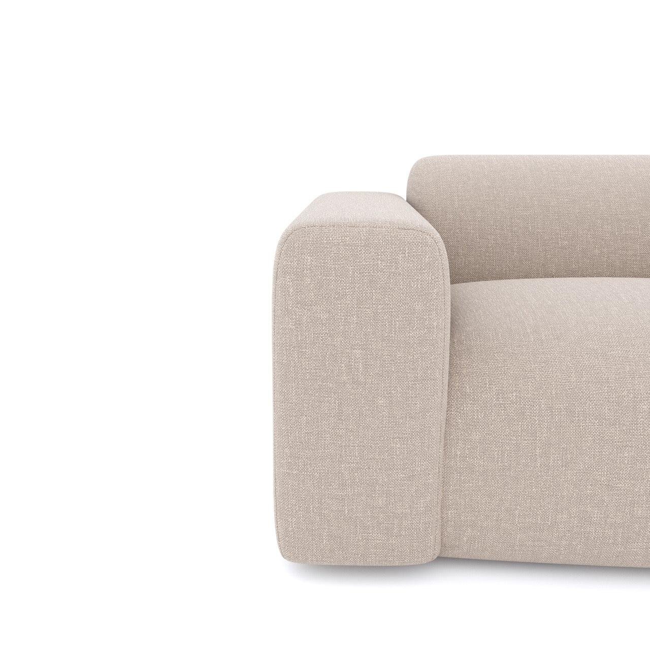 Beige geweven fauteuil
