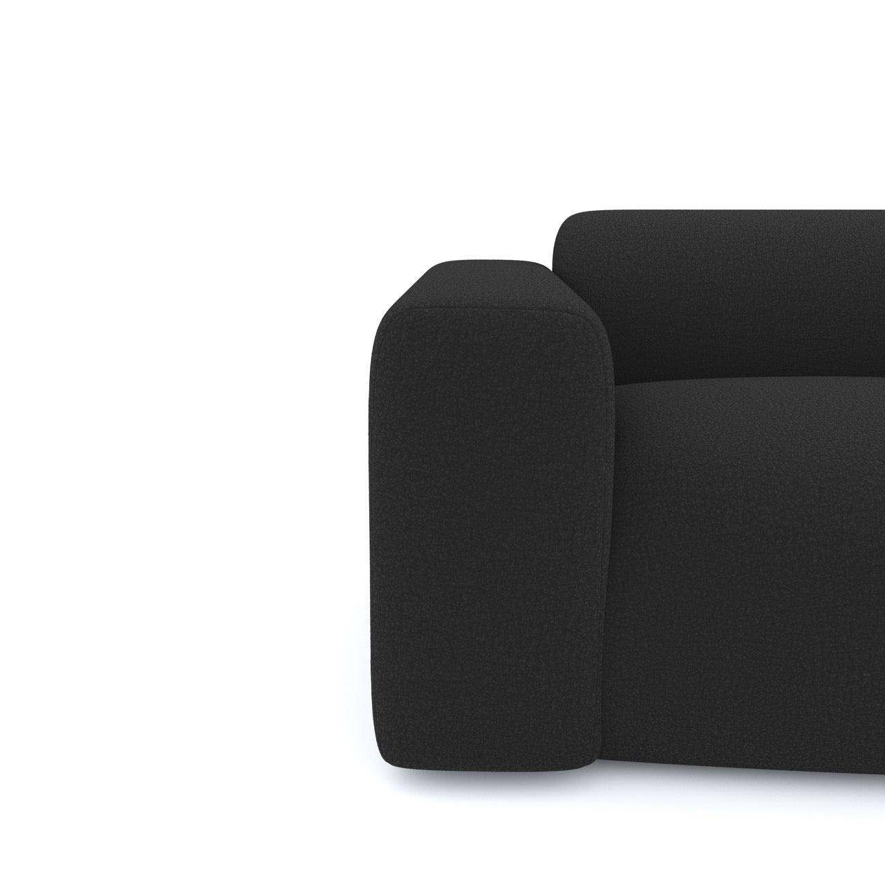 Fauteuil van zwarte krulstof