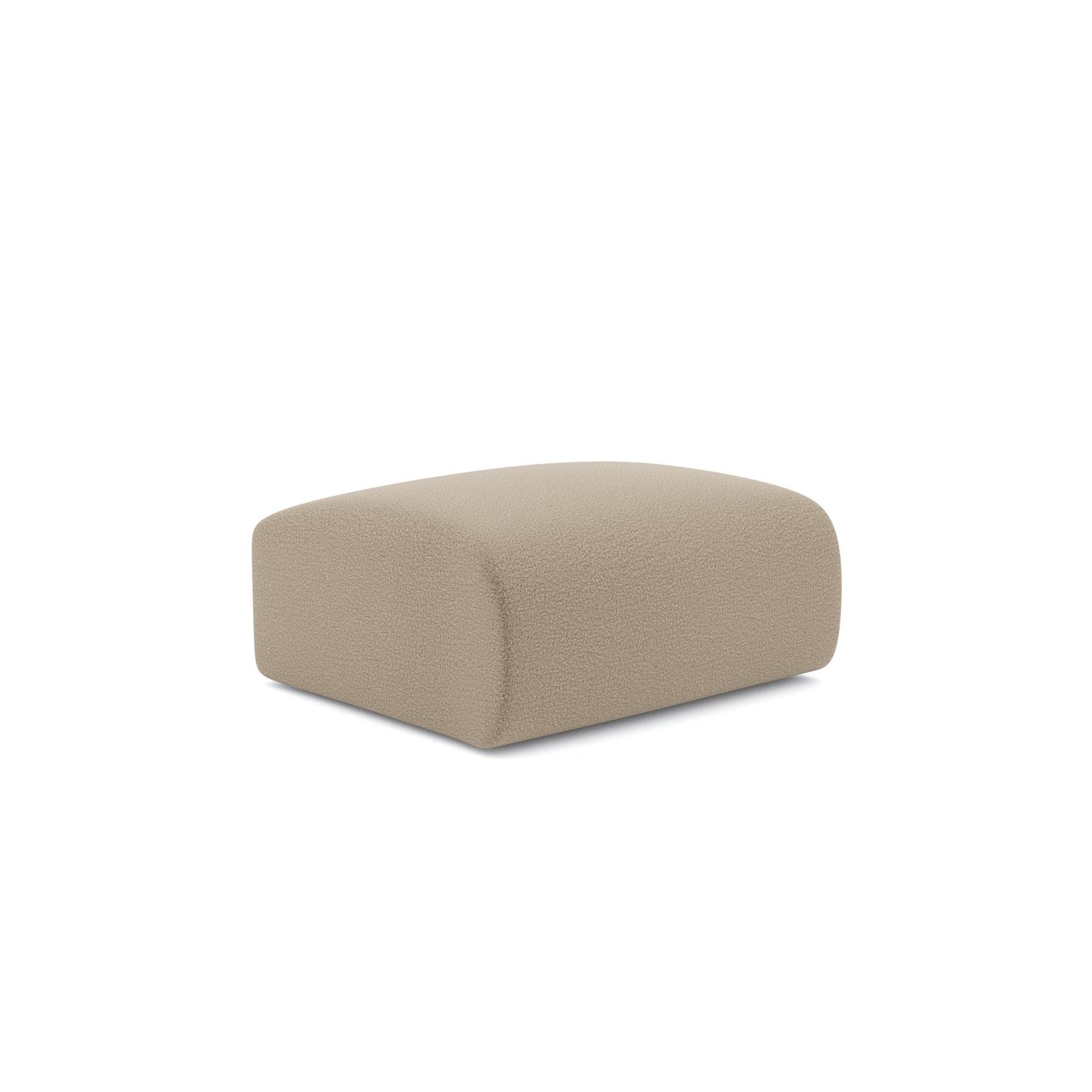 Taupe badstof poef