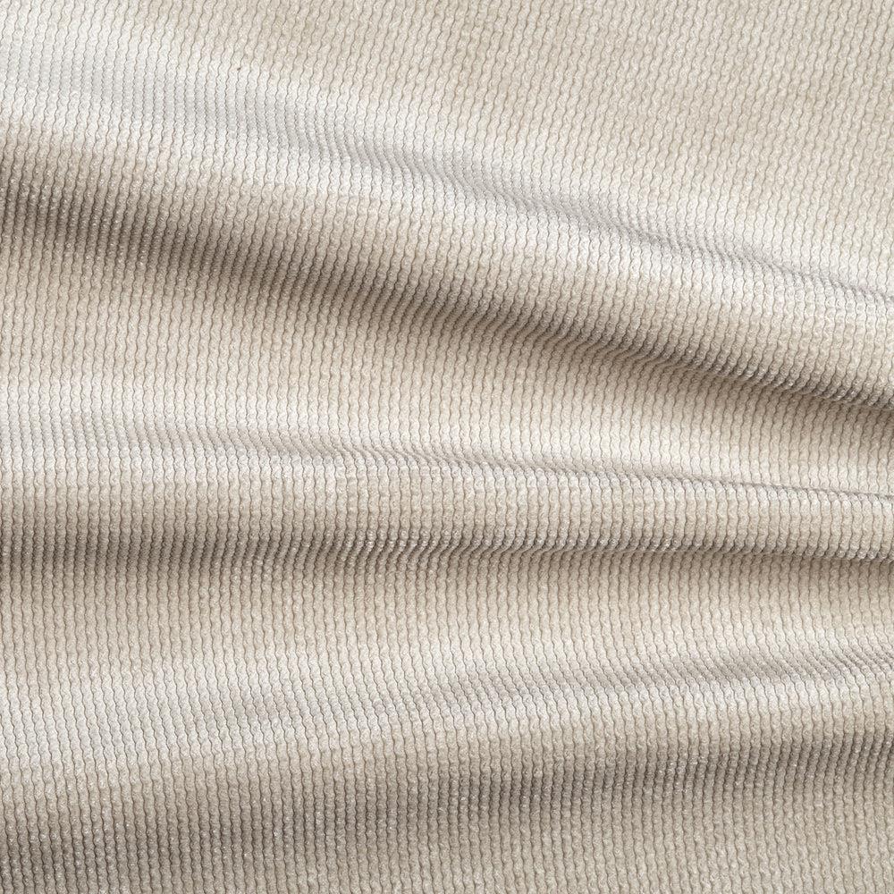 Beige ribfluwelen poef