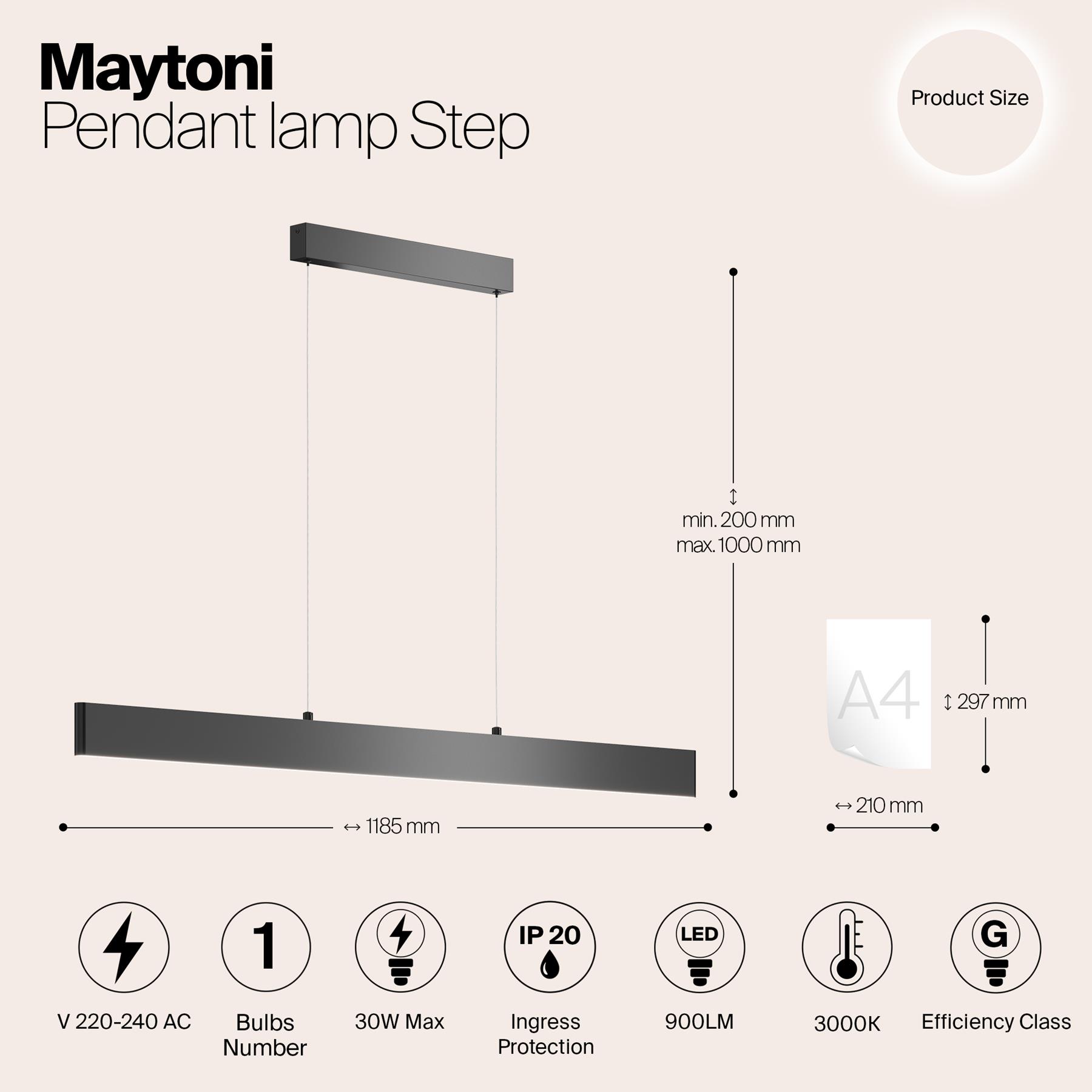 Maytoni Technical - Hanglamp Step - Zwart