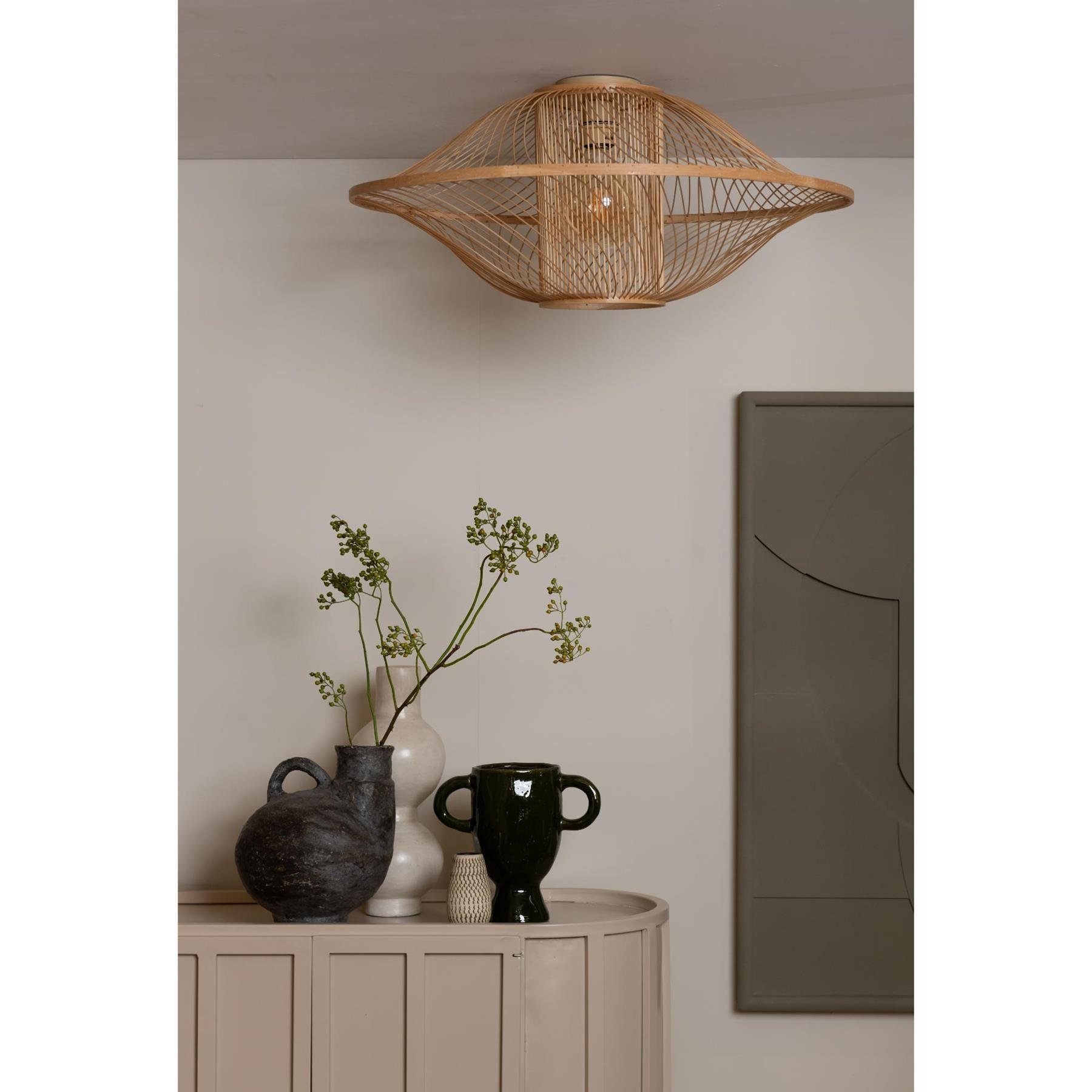 GOOD&MOJO Plafonniere Maui - Naturel - Ø70cm