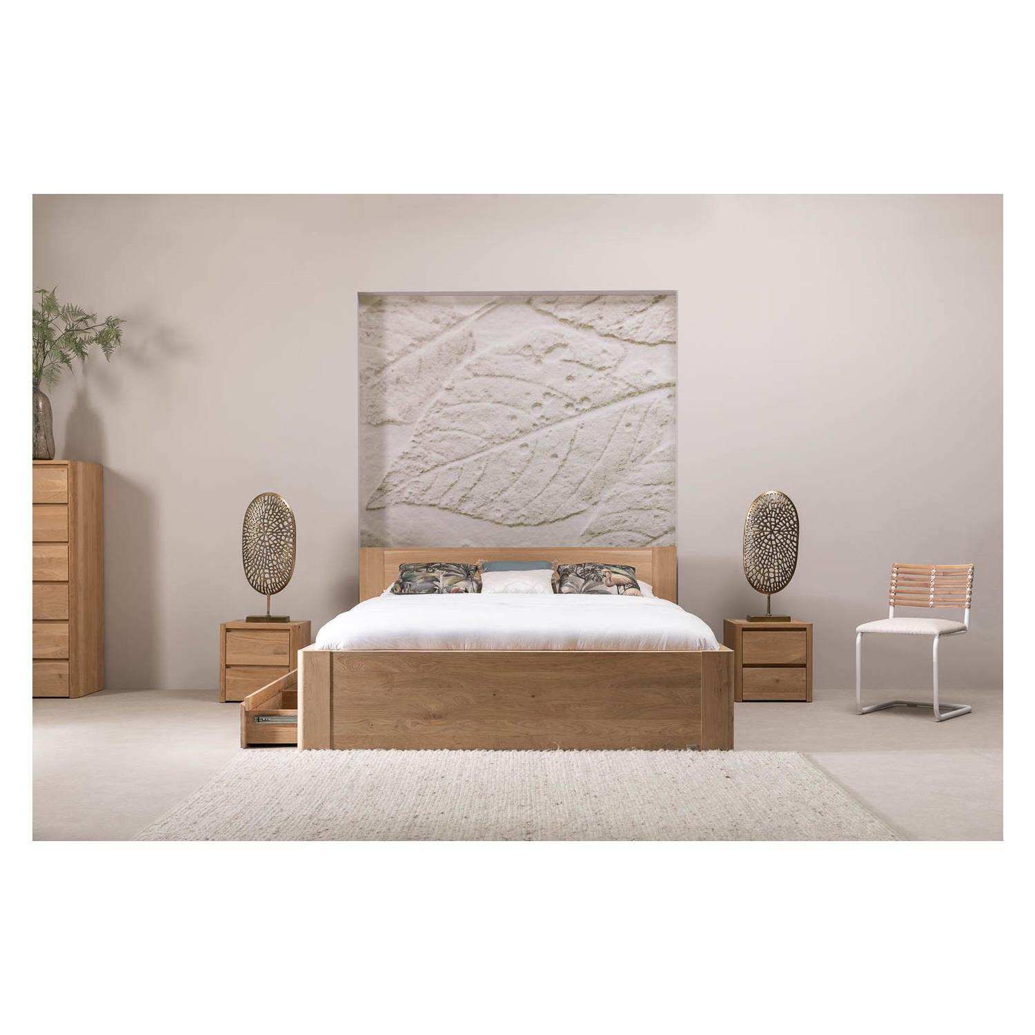 Goossens Bedframe Bibi - 160 x 200 - Eiken naturel - Hout