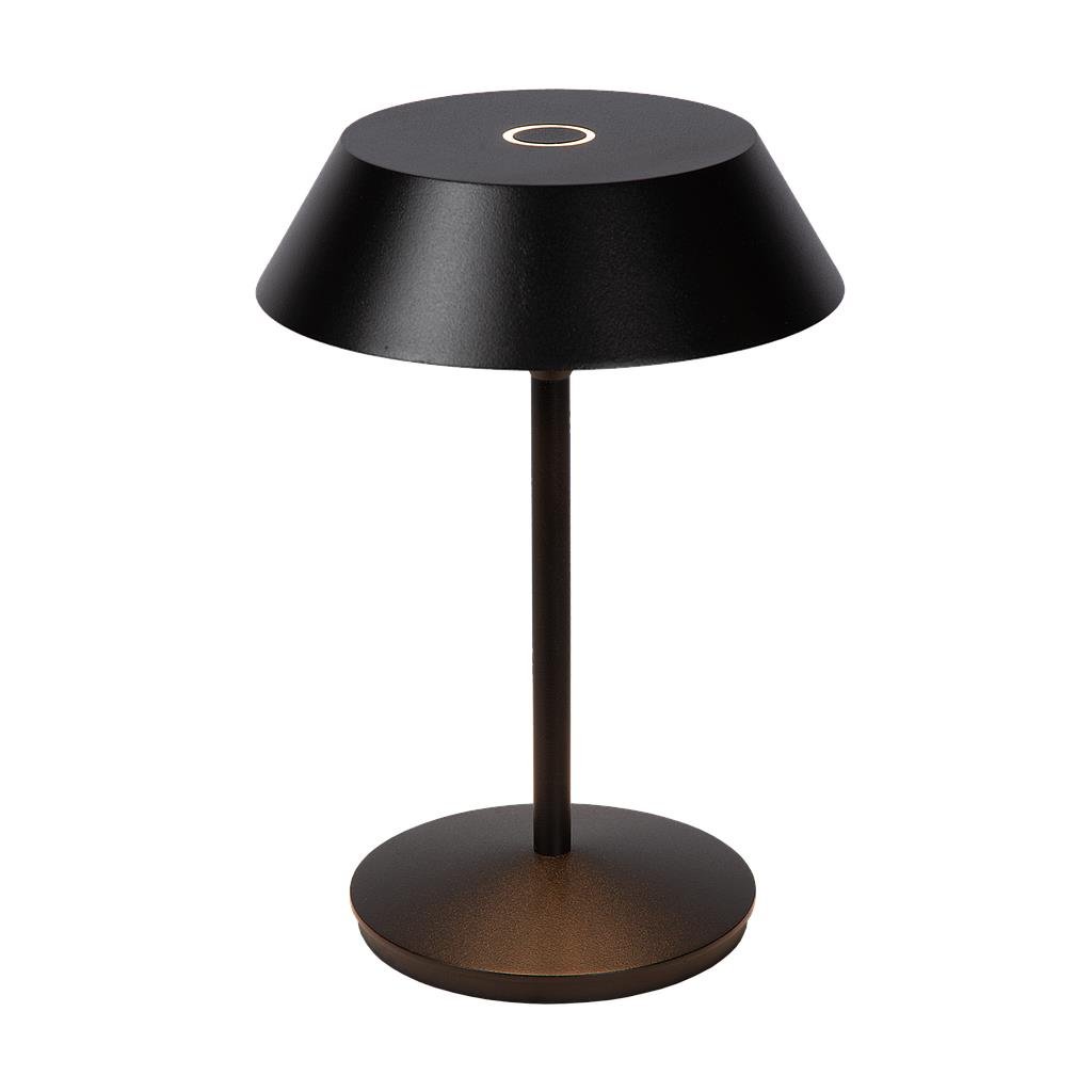 Atmooz Balto Tafellamp - Ø15 x H21,5 cm - Zwart - Oplaadbaar