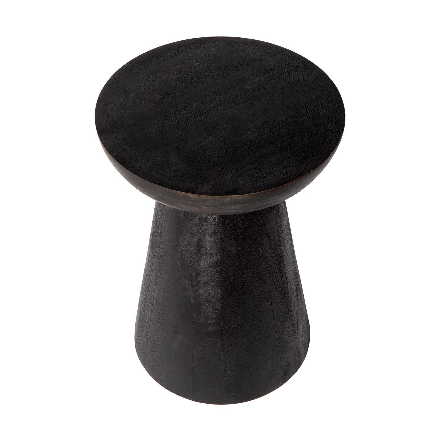 Atmooz Mimosa Bijzettafel - Ø35 x H50 cm - Zwart Mangohout