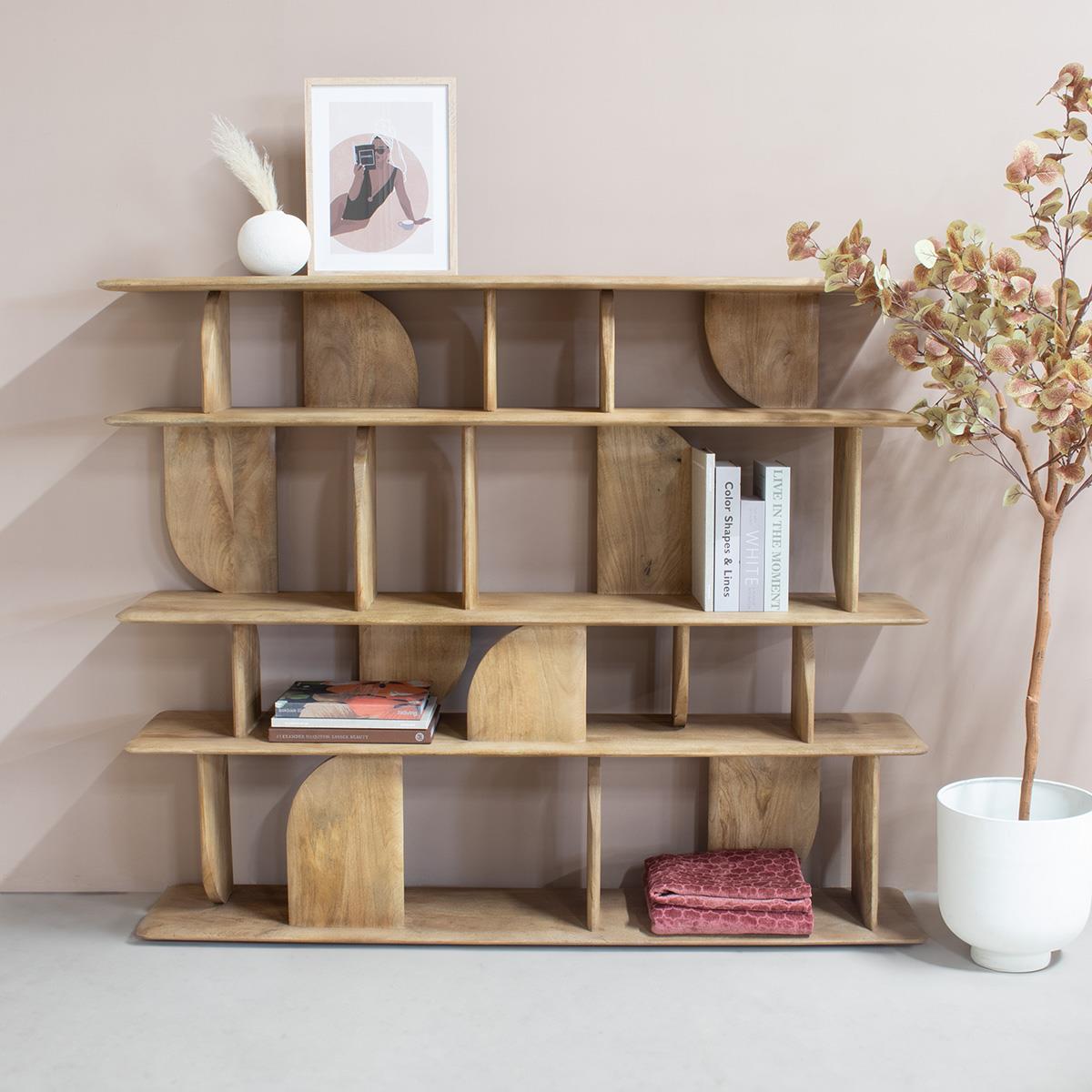 Giga Meubel - Wandkast Naturel - Open - 170x35x140cm - Solis
