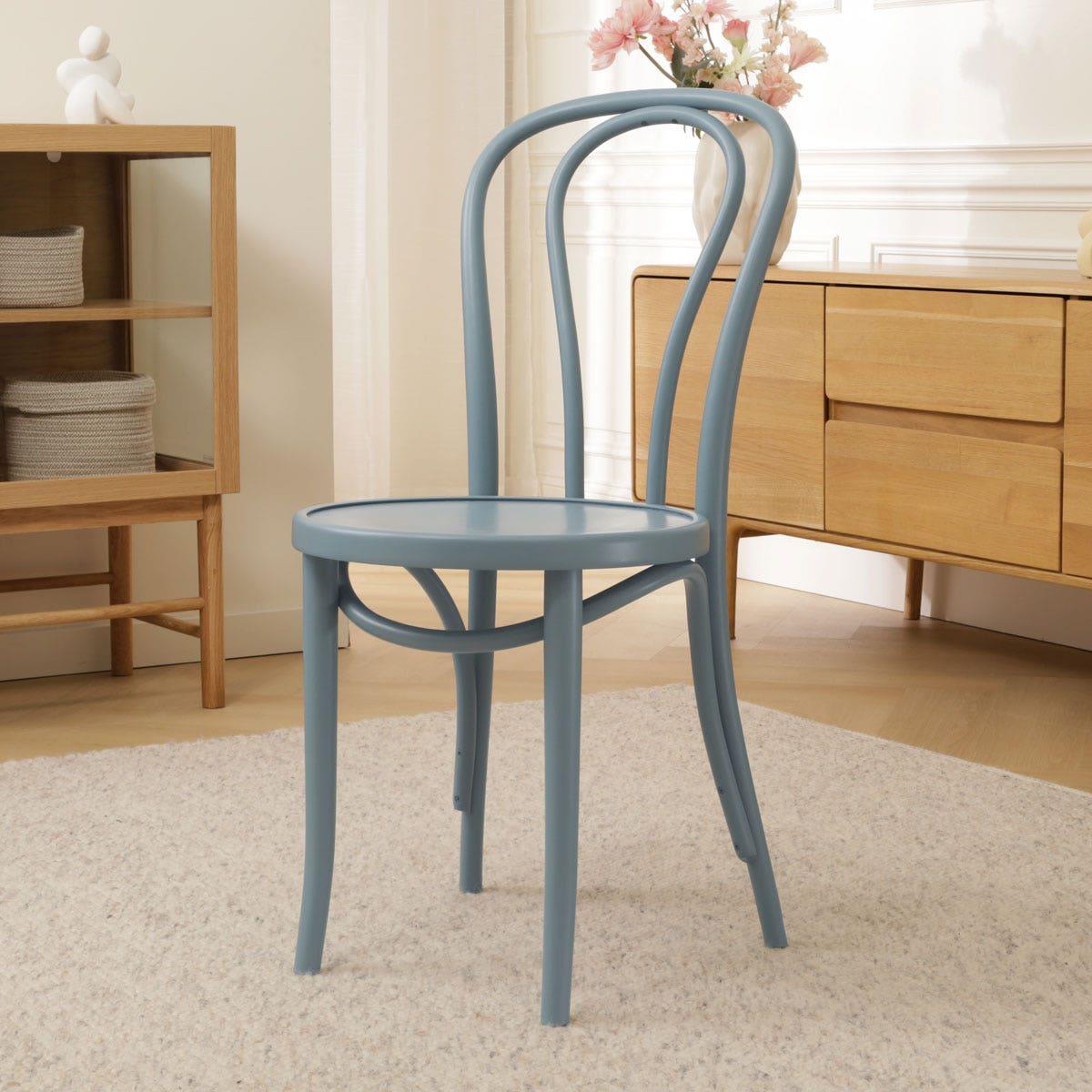 Fameg Vienna Thonet No.14 Houten Bistrostoel Blauw