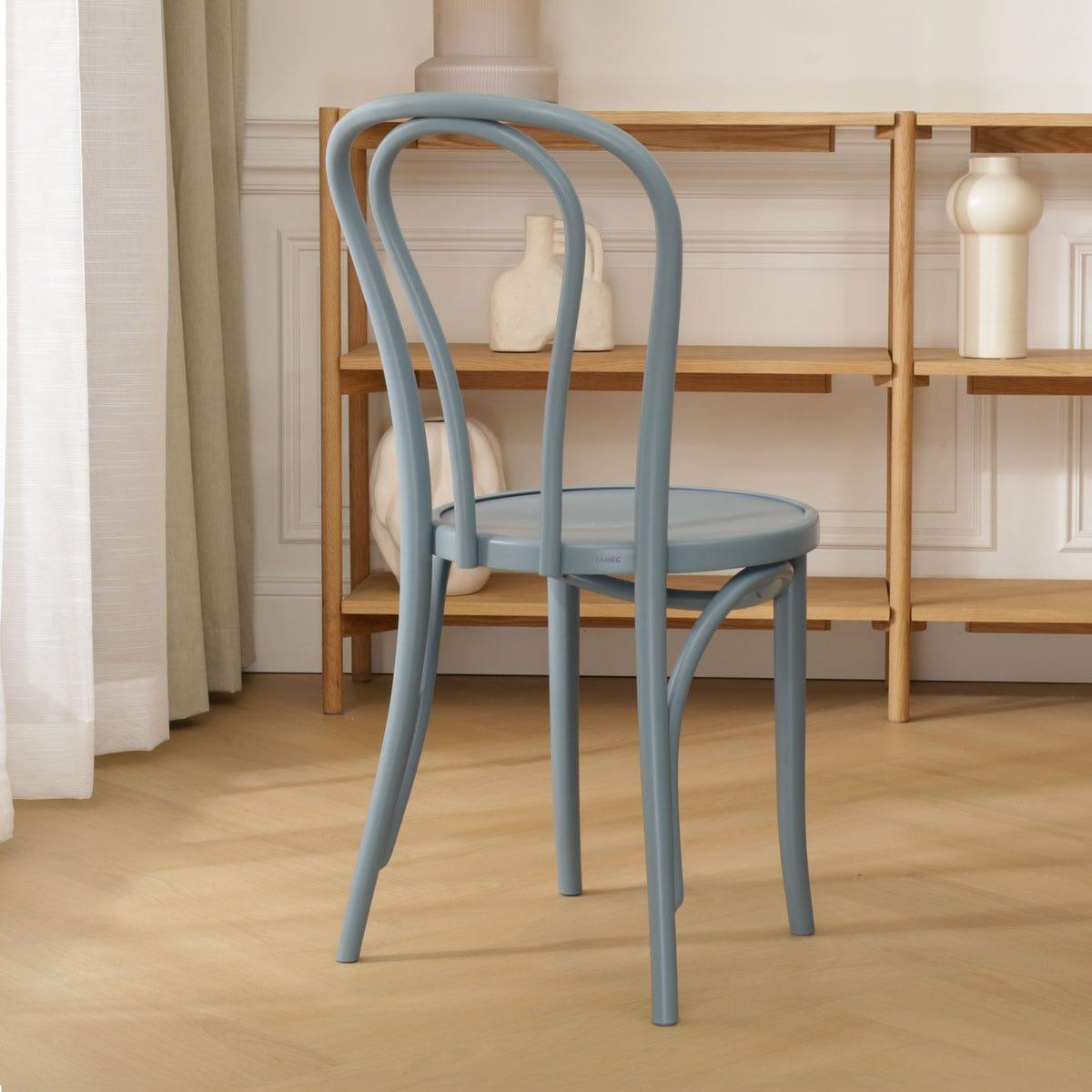 Fameg Vienna Thonet No.14 Houten Bistrostoel Blauw