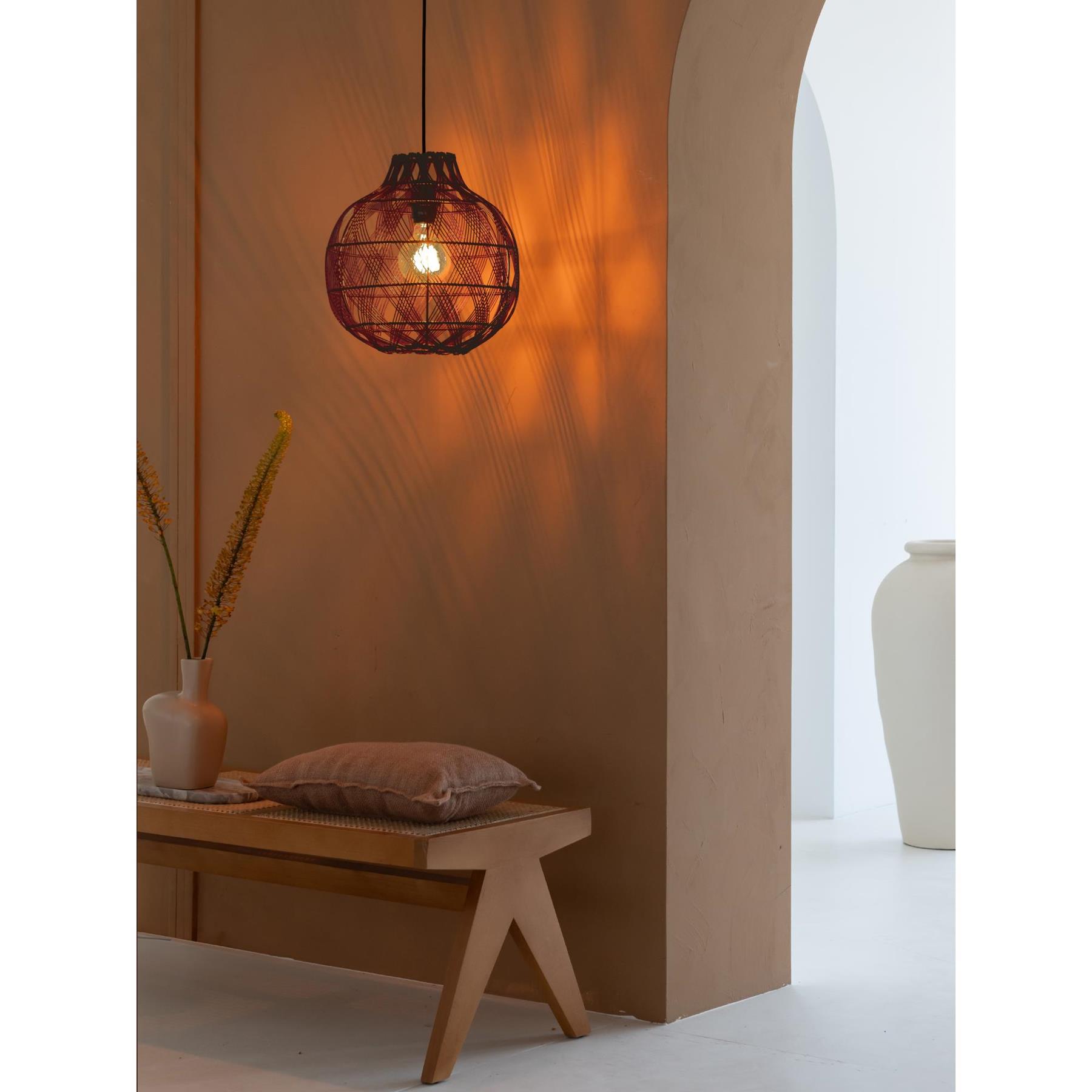 GOOD&MOJO Hanglamp Mendoza - Bordeaux - Ø35cm