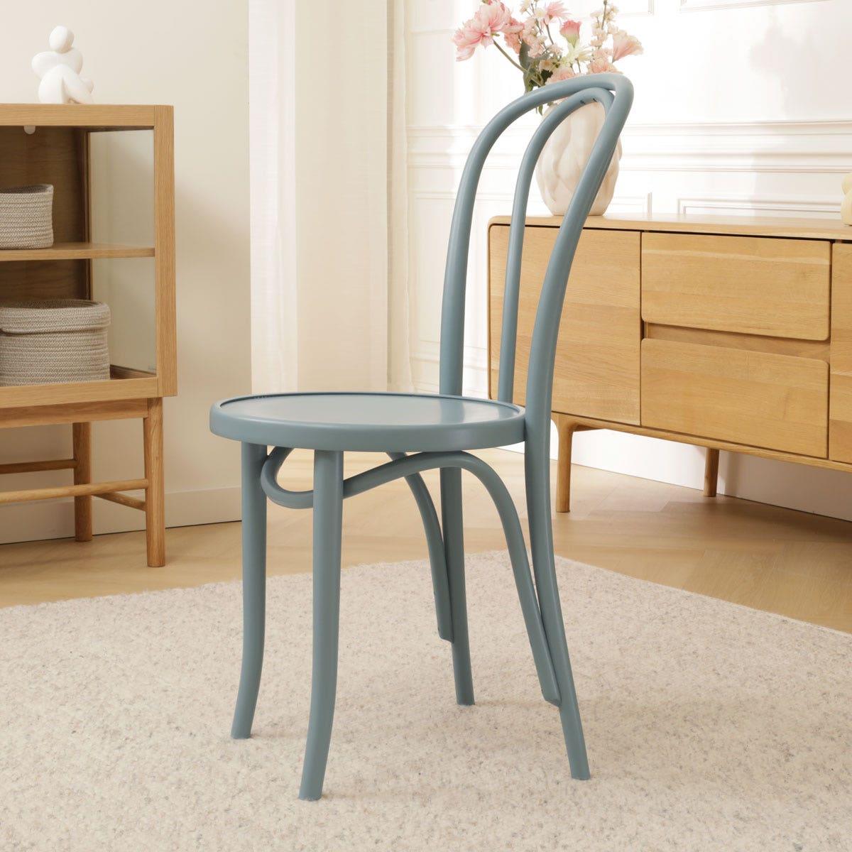 Fameg Vienna Thonet No.14 Houten Bistrostoel Blauw