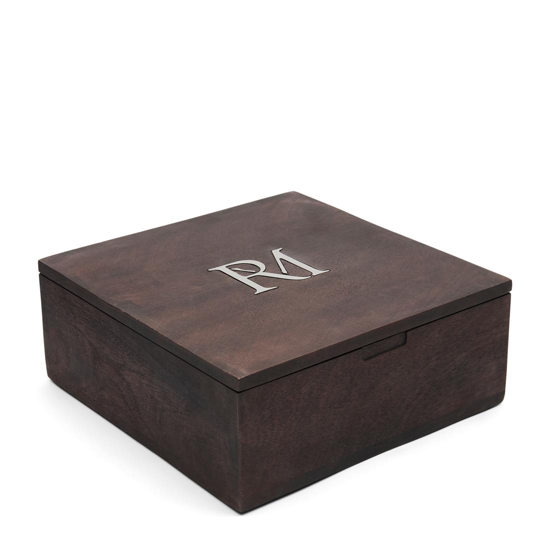Riviera Maison Theedoos 9 vaks Bruin - RM Belmar Decoratieve theebox