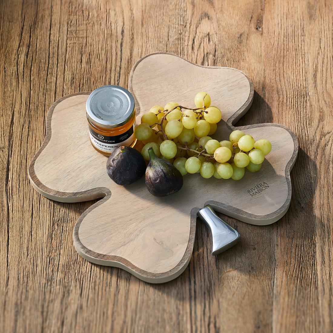 Riviera Maison Serveerplank Naturel - Lucky Clover Snijplank