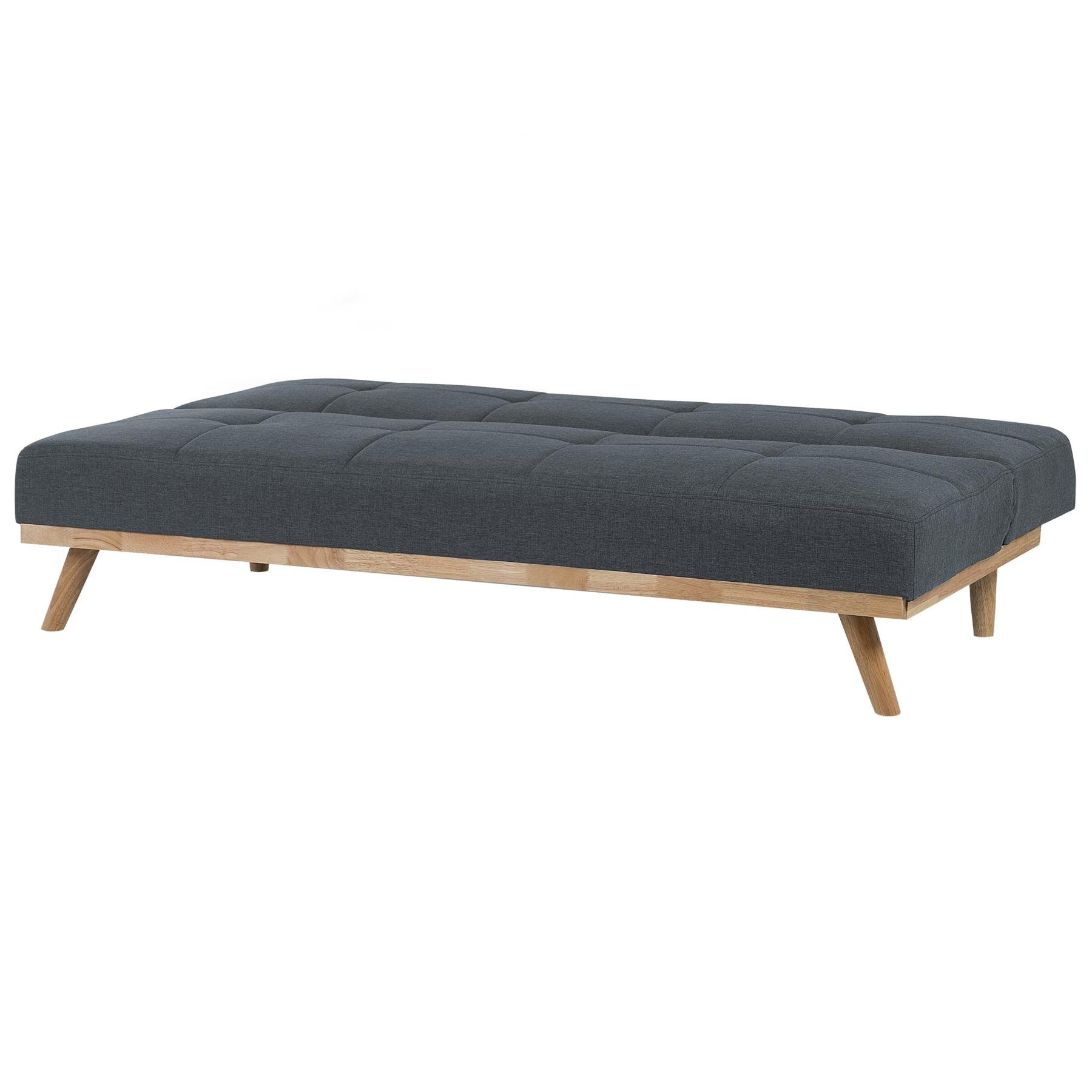 Beliani - FROYA - Slaapbank 3-zits - Donkergrijs - Polyester