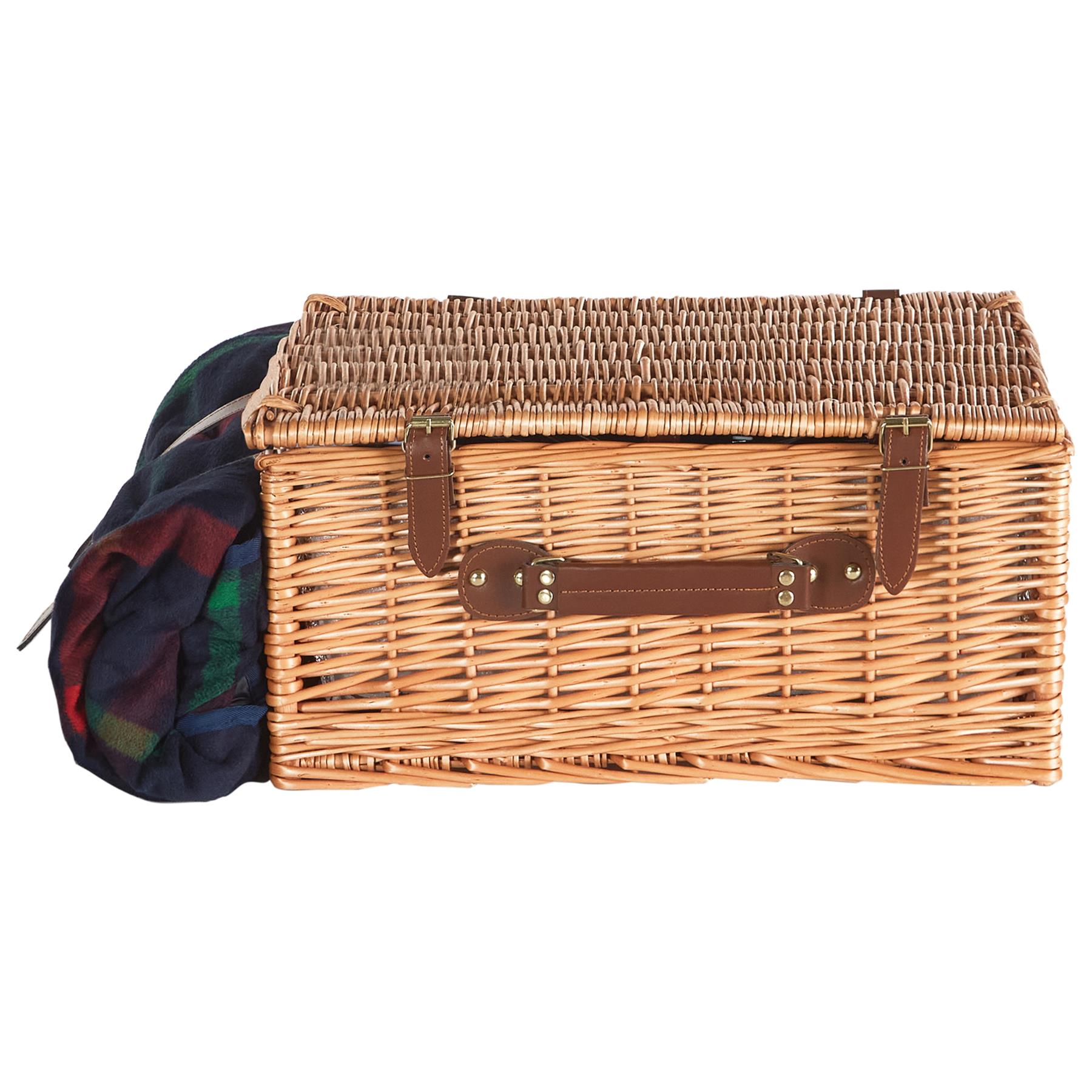 Beliani - CREPES - Picknickmand voor 4 - Naturel - Riet