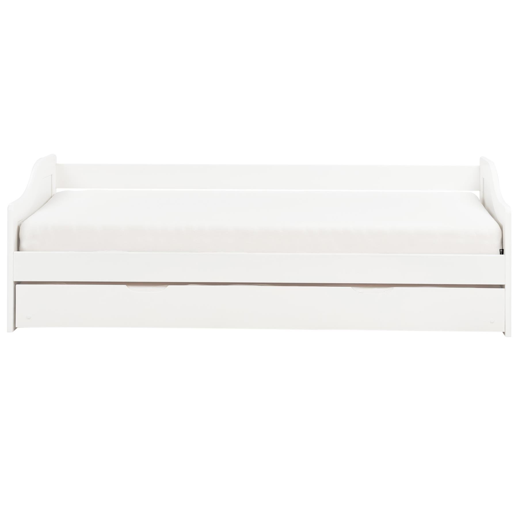 Beliani - LUNERAY - Onderschuifbed - Wit - 90 x 200 cm - Hout