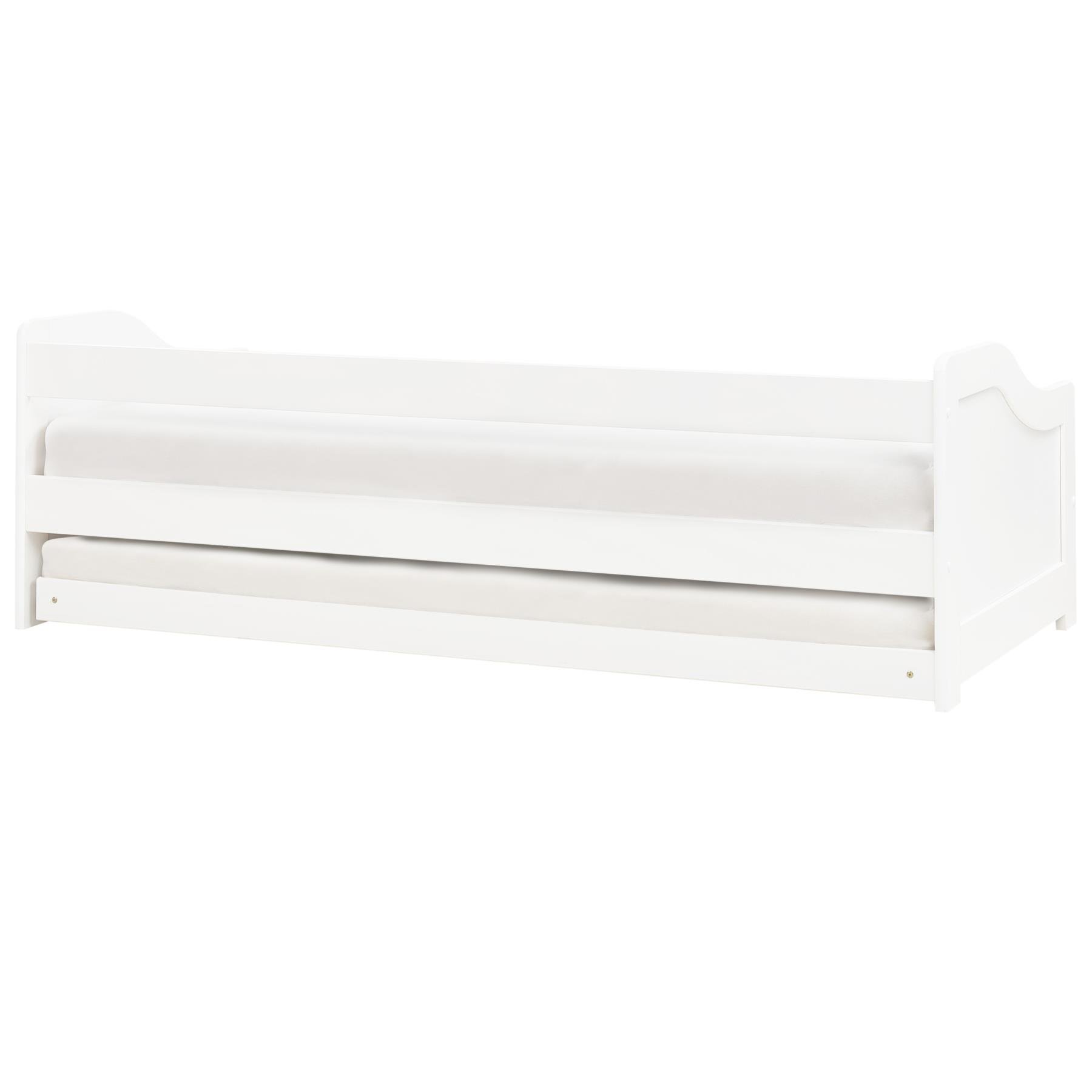 Beliani - LUNERAY - Onderschuifbed - Wit - 90 x 200 cm - Hout