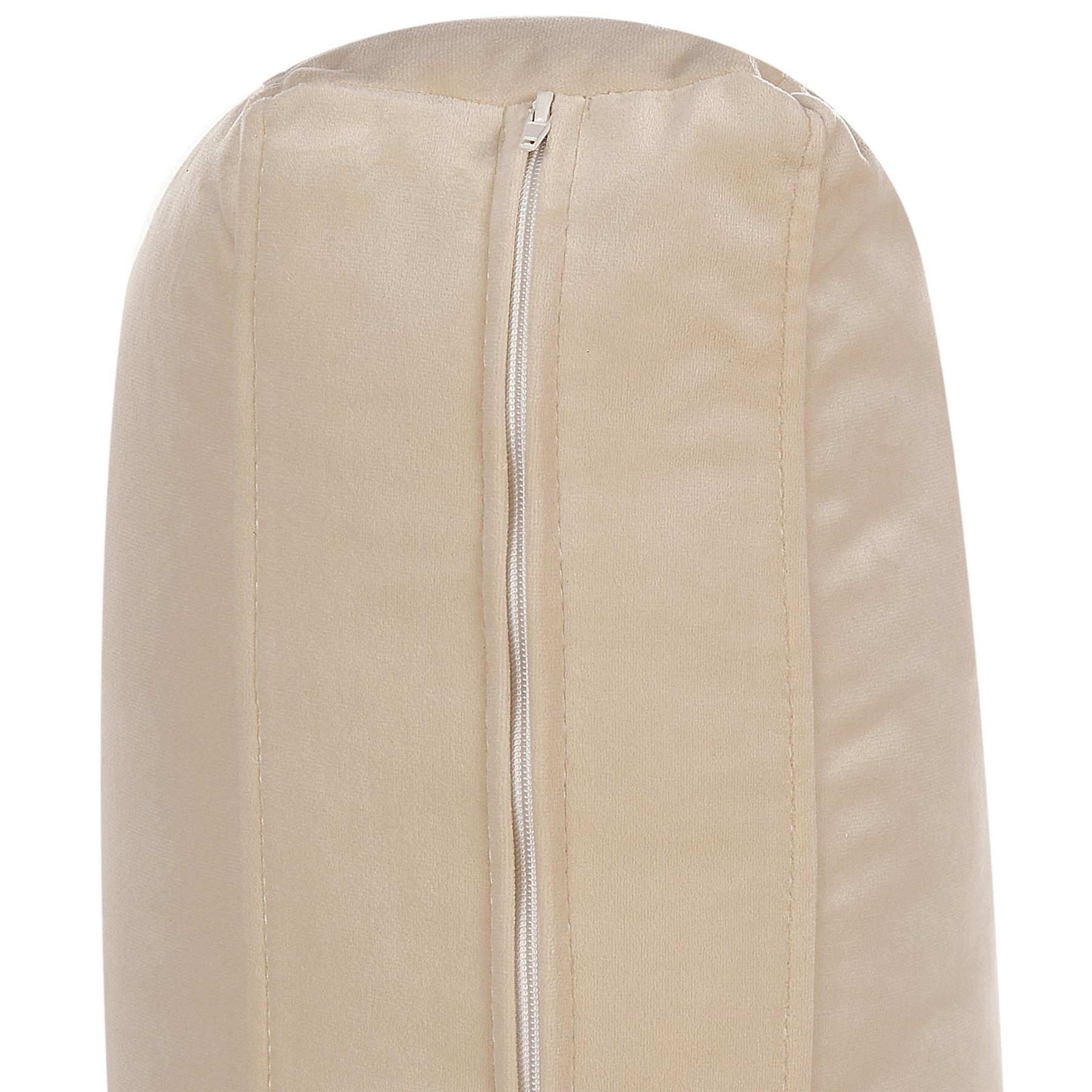 Beliani - VINTERBRO - Driezitsbank - Beige - Fluweel