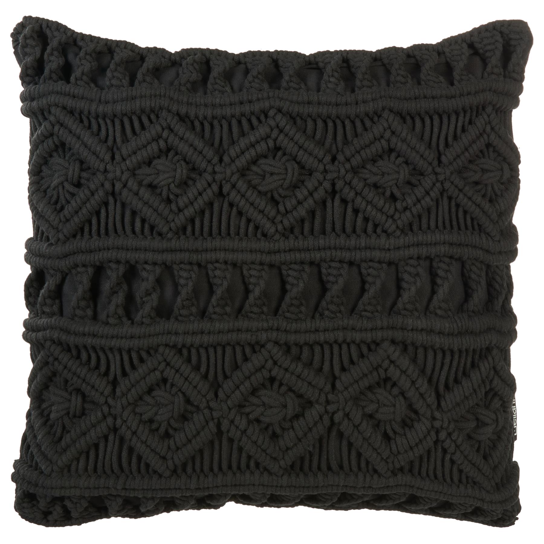 Beliani-MUDANYA -Sierkussen set van 2-Zwart-45 x 45 cm-Katoen