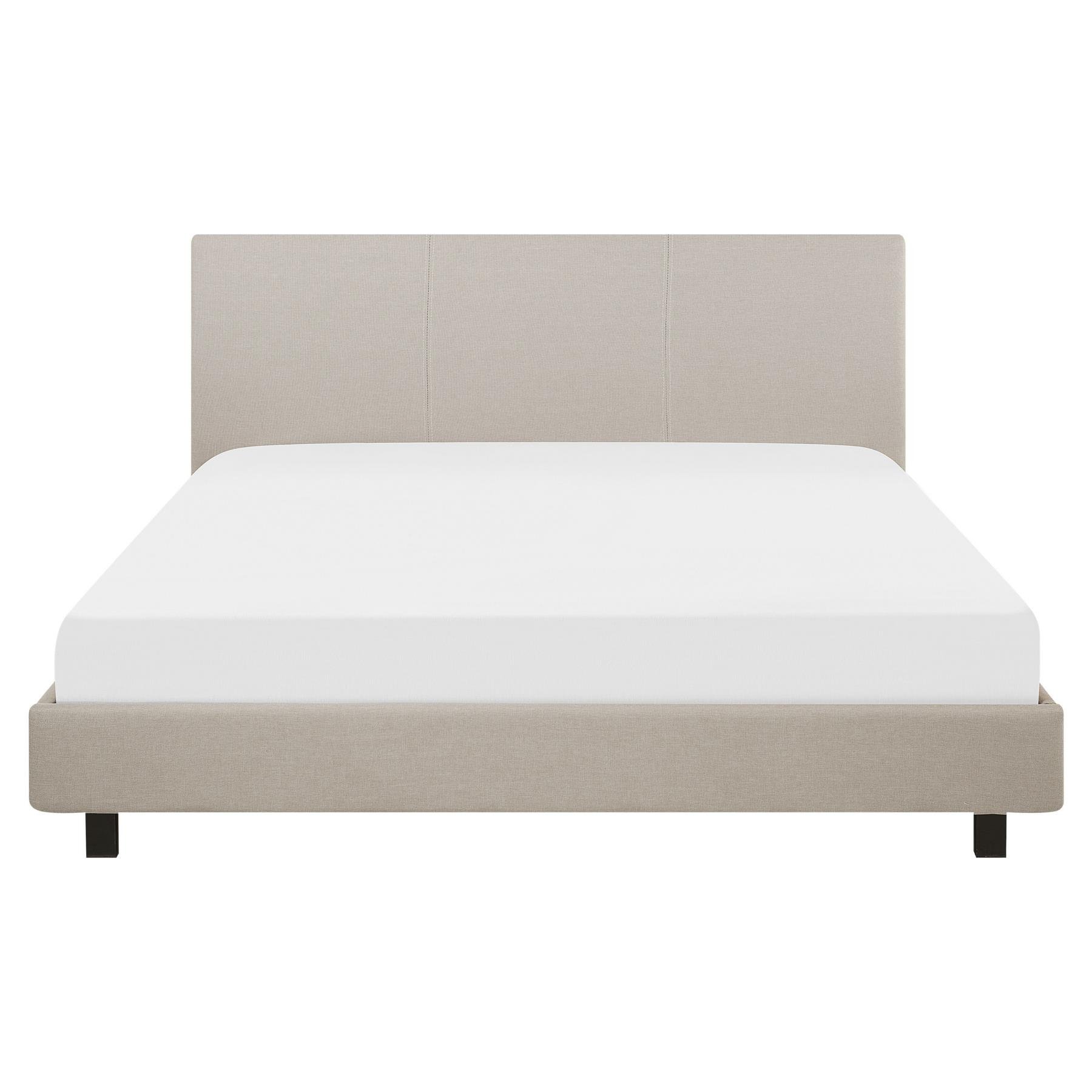 Beliani - ALBI - Tweepersoonsbed - Zwart - 160 x 200 cm - Polyester
