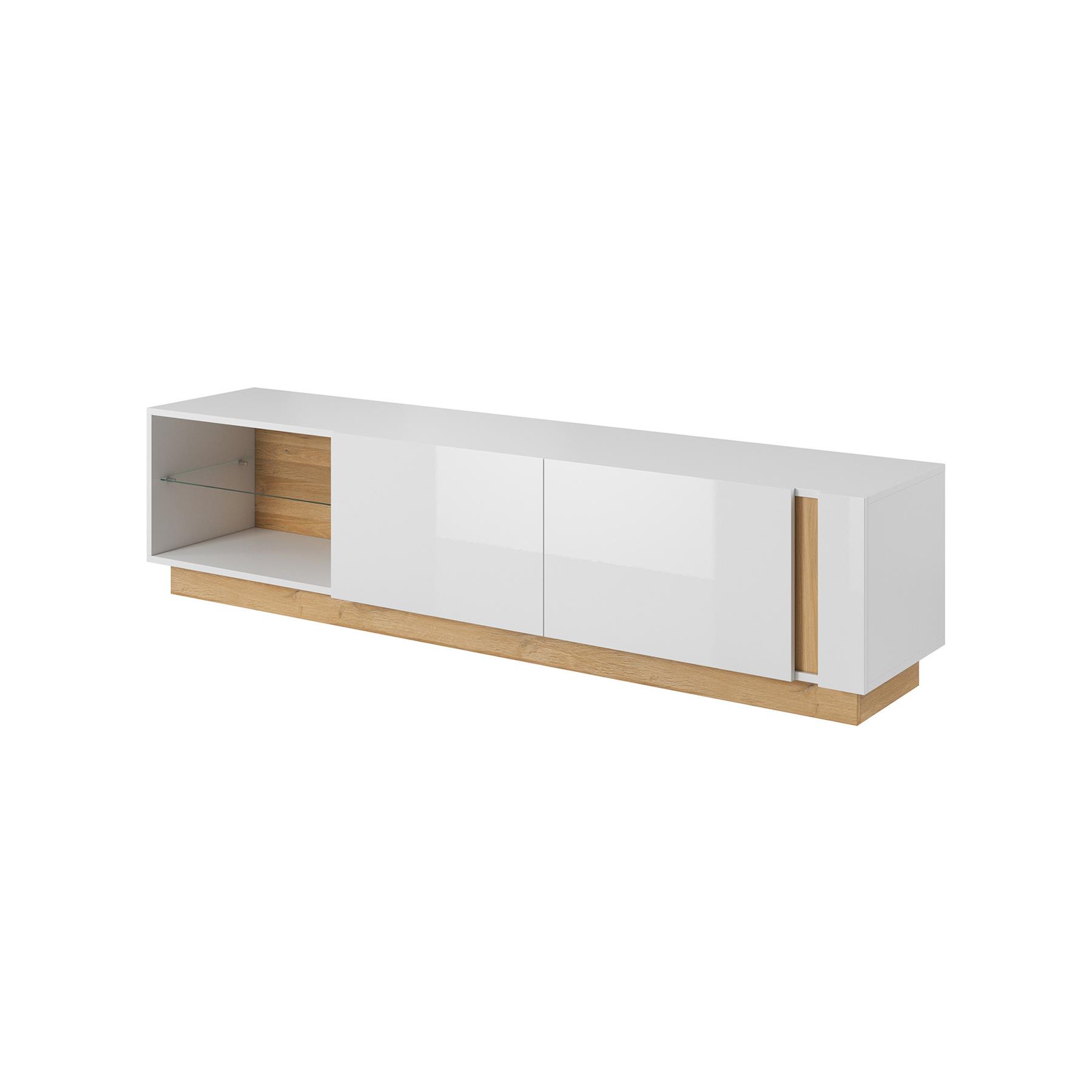 Meubella TV-Meubel Ashley - Wit - Eiken - 187 cm