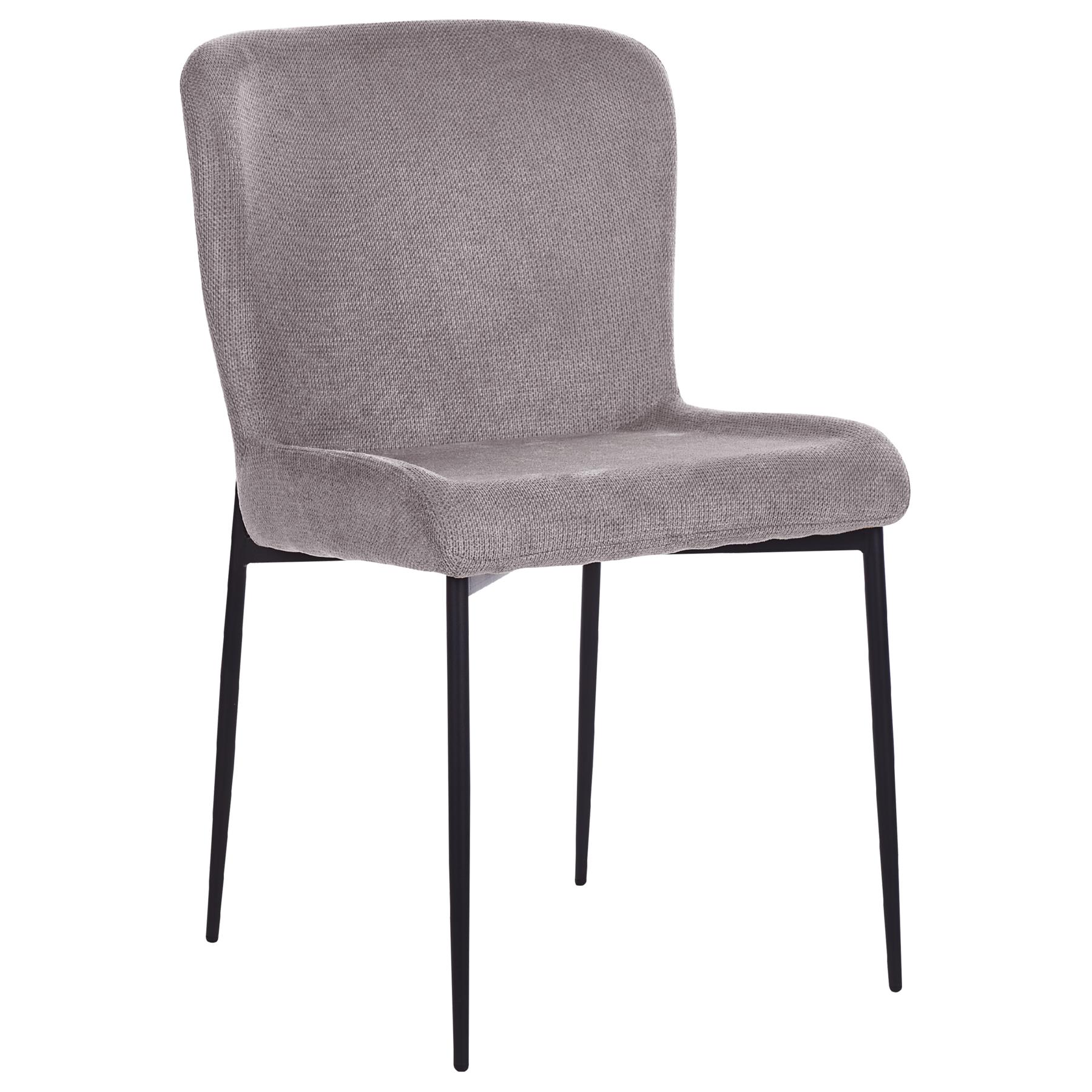 Beliani - ADA - Eetkamerstoel set van 2 - Donkergrijs - Polyester