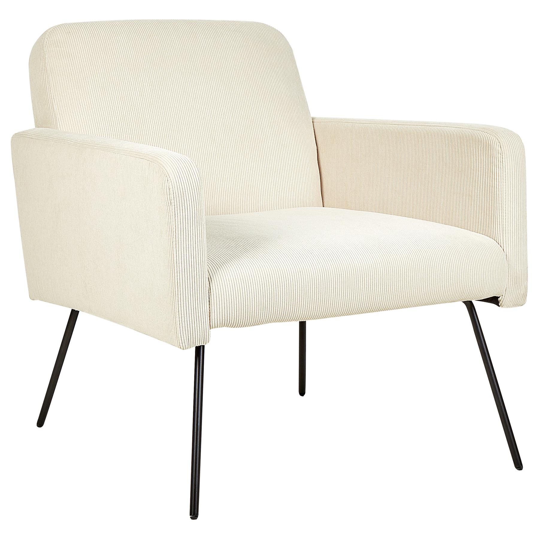 Beliani - NARKEN - Fauteuil - Crème - Corduroy