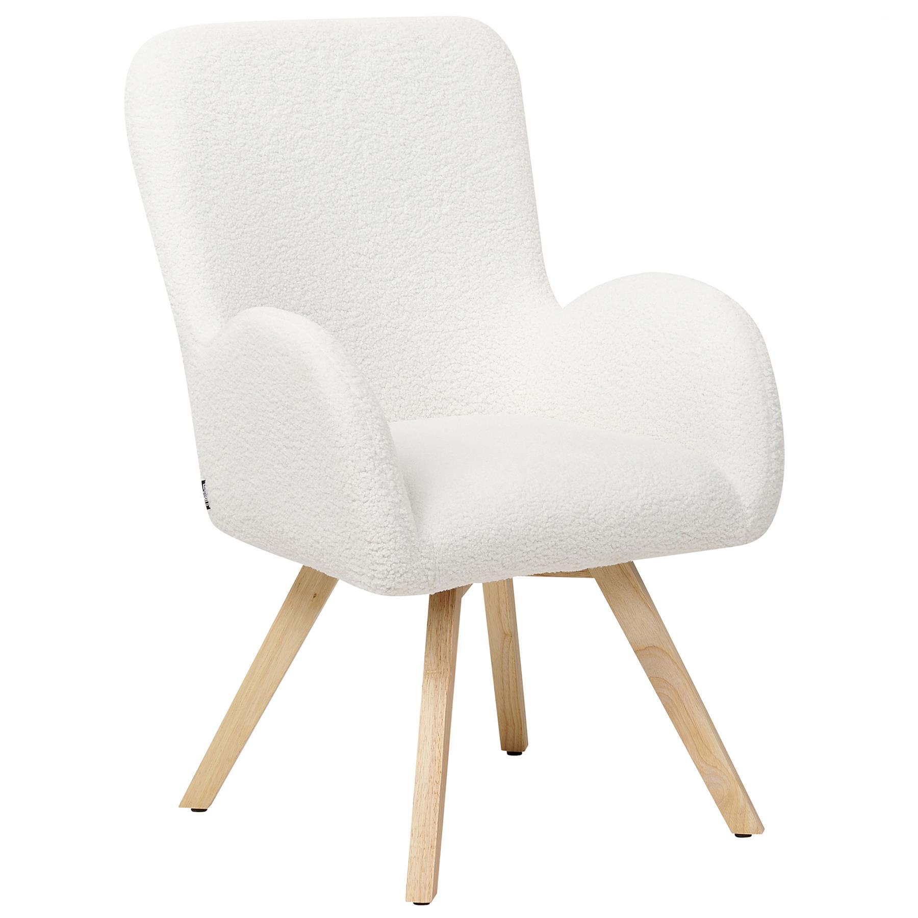 Beliani - BJARN - Fauteuil - Wit - Bouclé