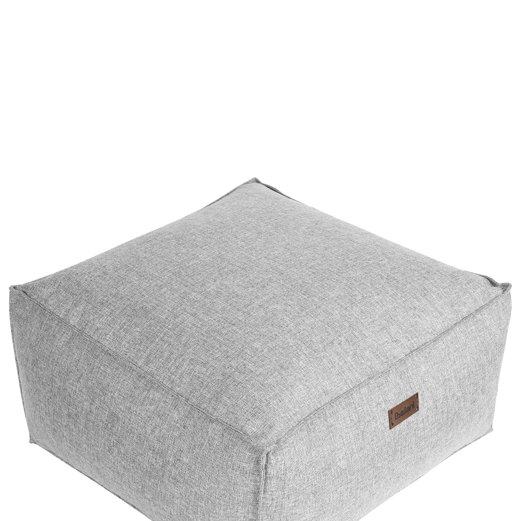 Beliani - MUKKI - Poef - Grijs - 50 x 50 cm - Polyester