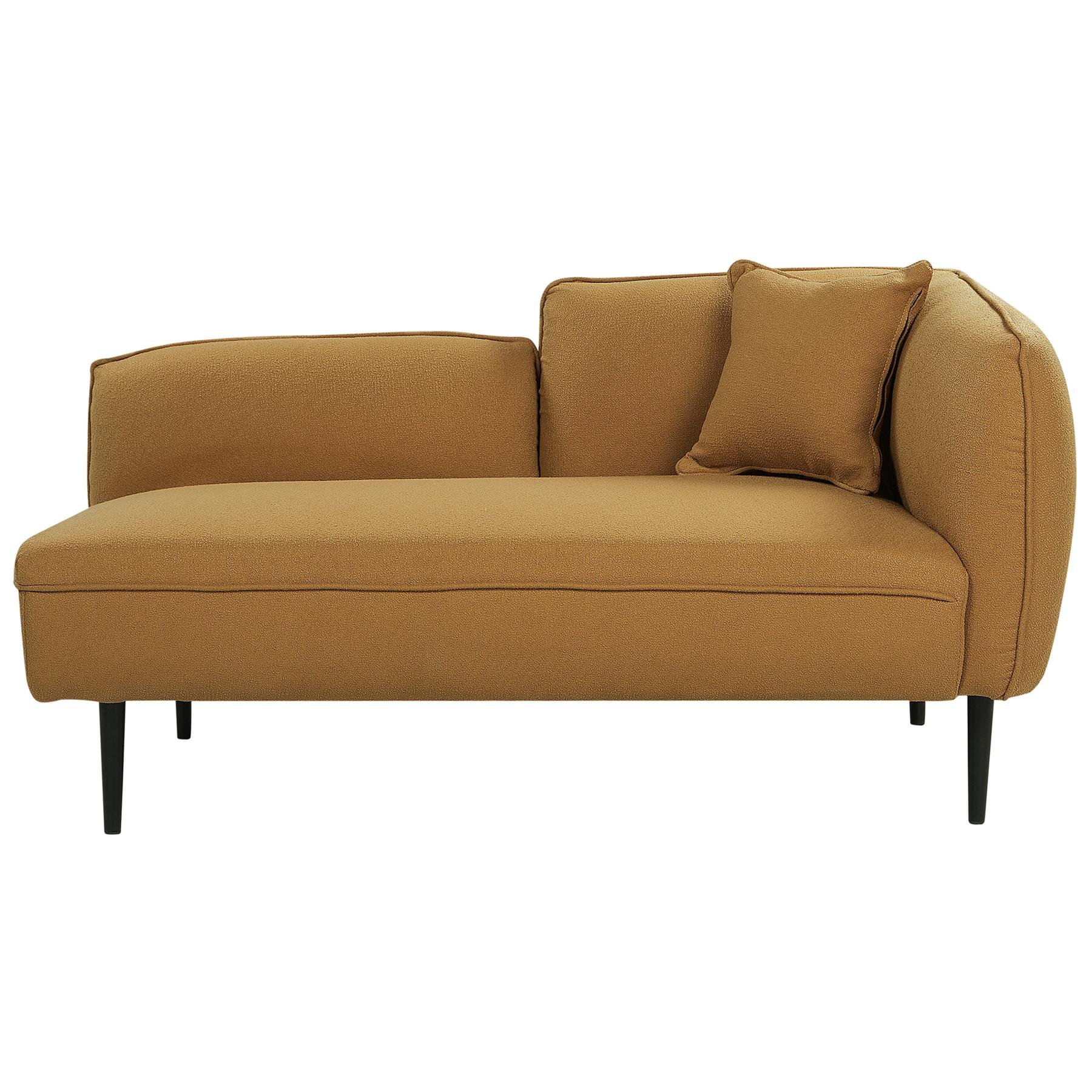 Beliani - CHEVANNES - Chaise longue - Mosterdgeel - Bouclé