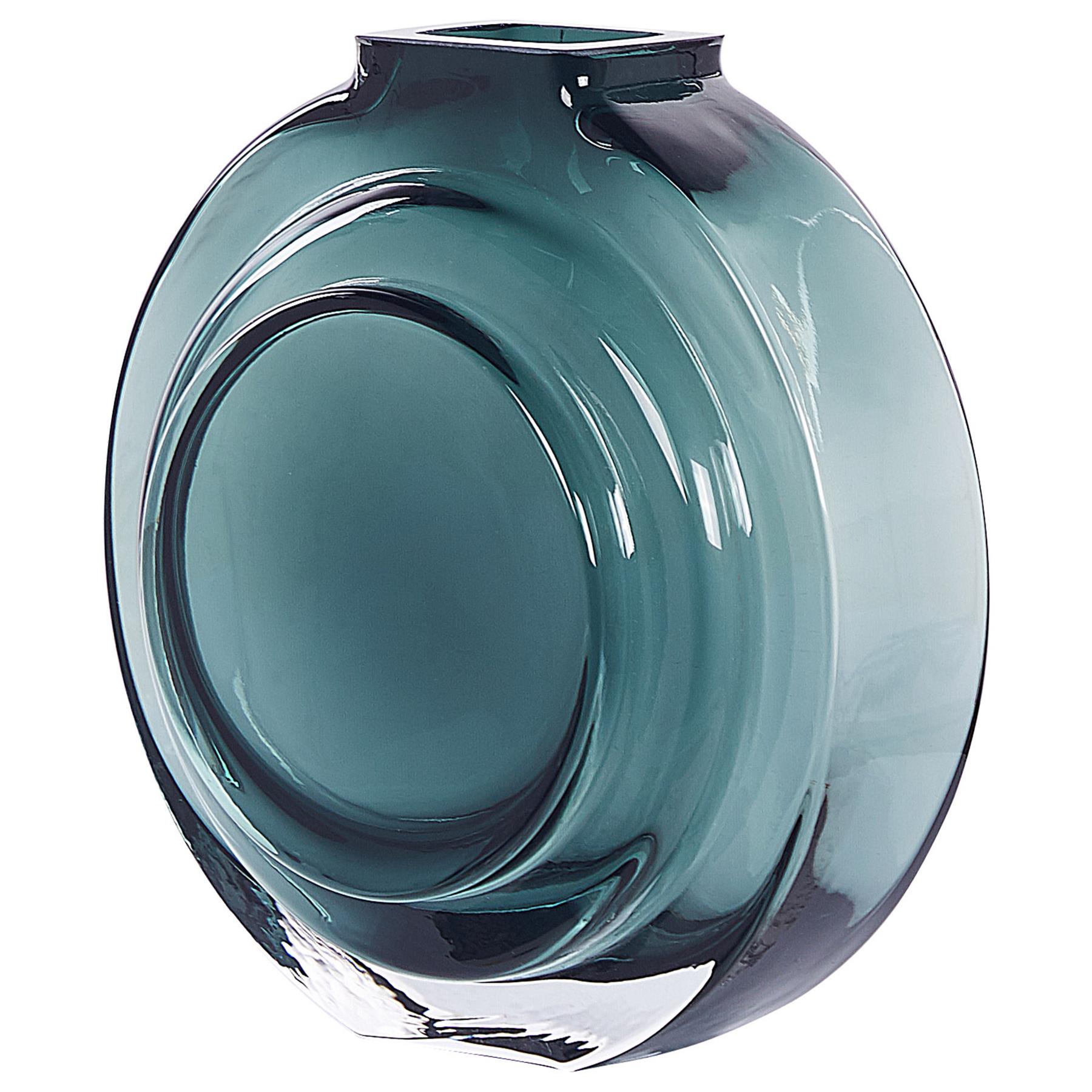 Beliani - KAPELI - Decoratieve vaas - Turquoise - Glas