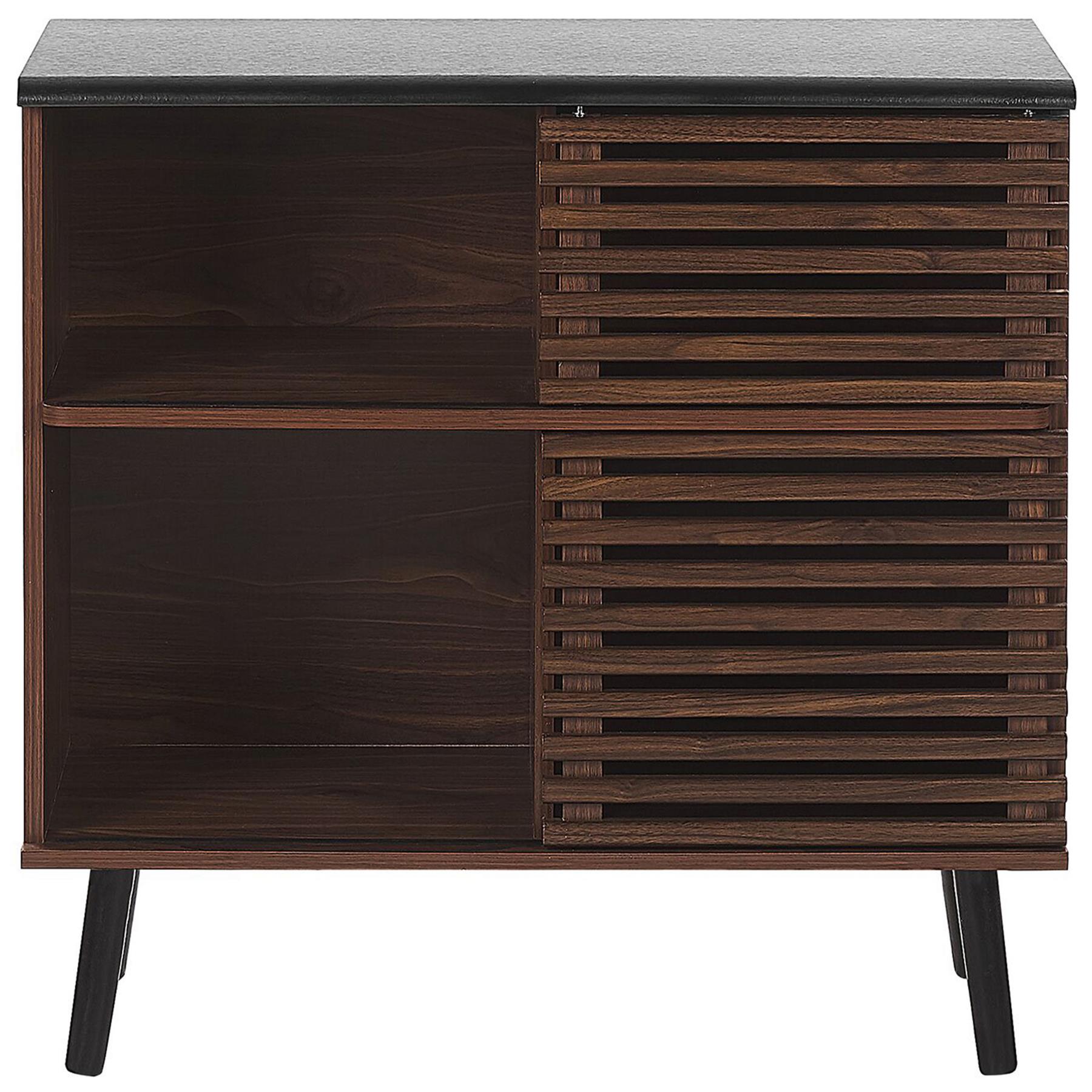 Beliani - PERTH - Sideboard - Donkere houtkleur - MDF