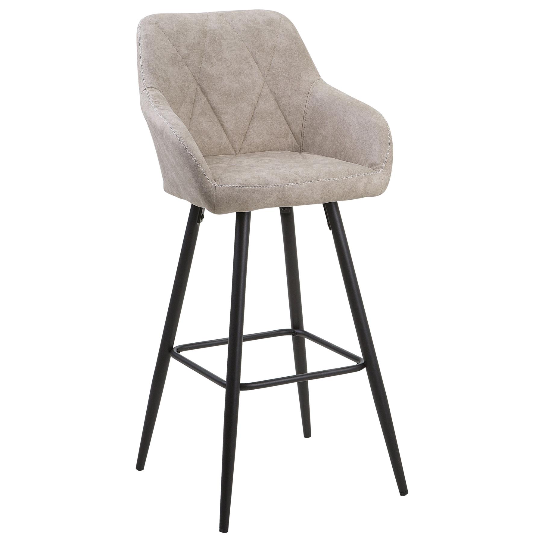 Beliani - DARIEN - Barkruk - Beige - Polyester